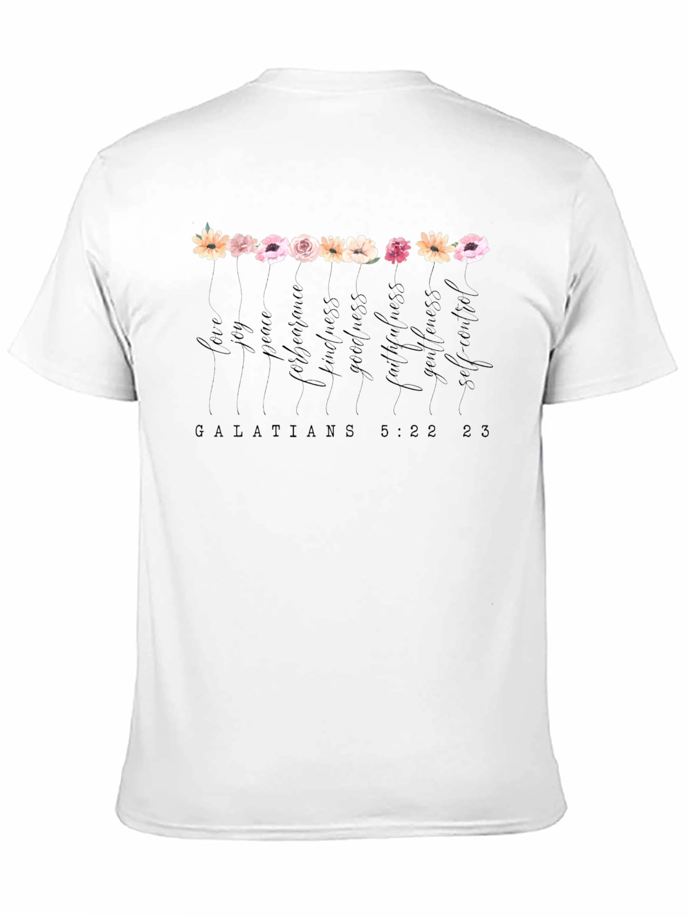 Floral Galatians 5:22-23 Graphic Tee