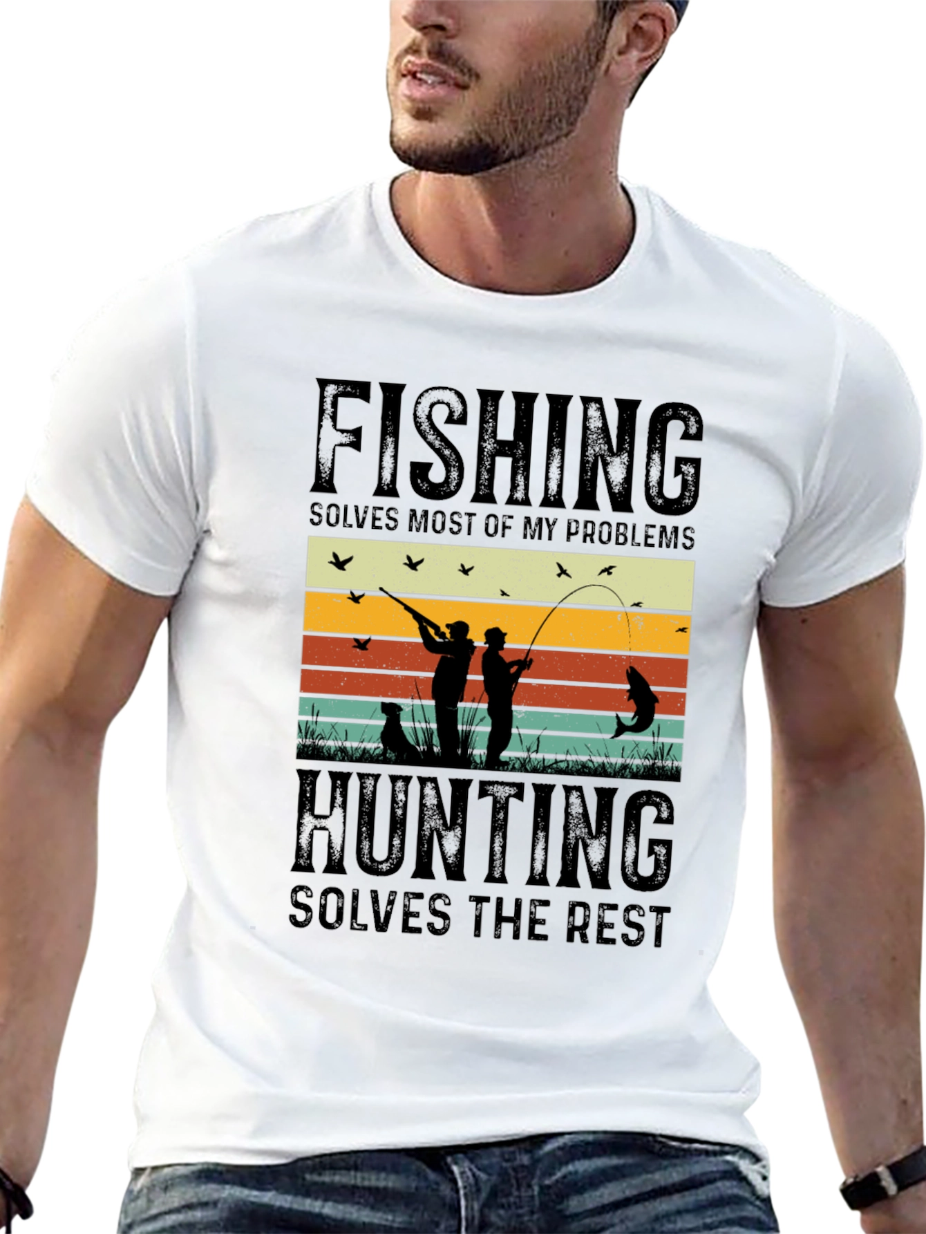 Fishing and Hunting Graphic T-Shirt