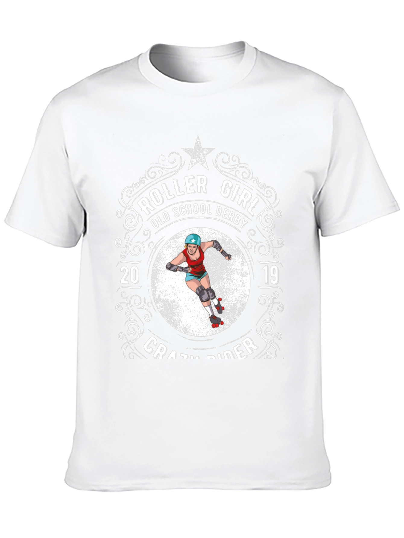 Roller Girl Old School Derby Crazy Rider T-Shirt