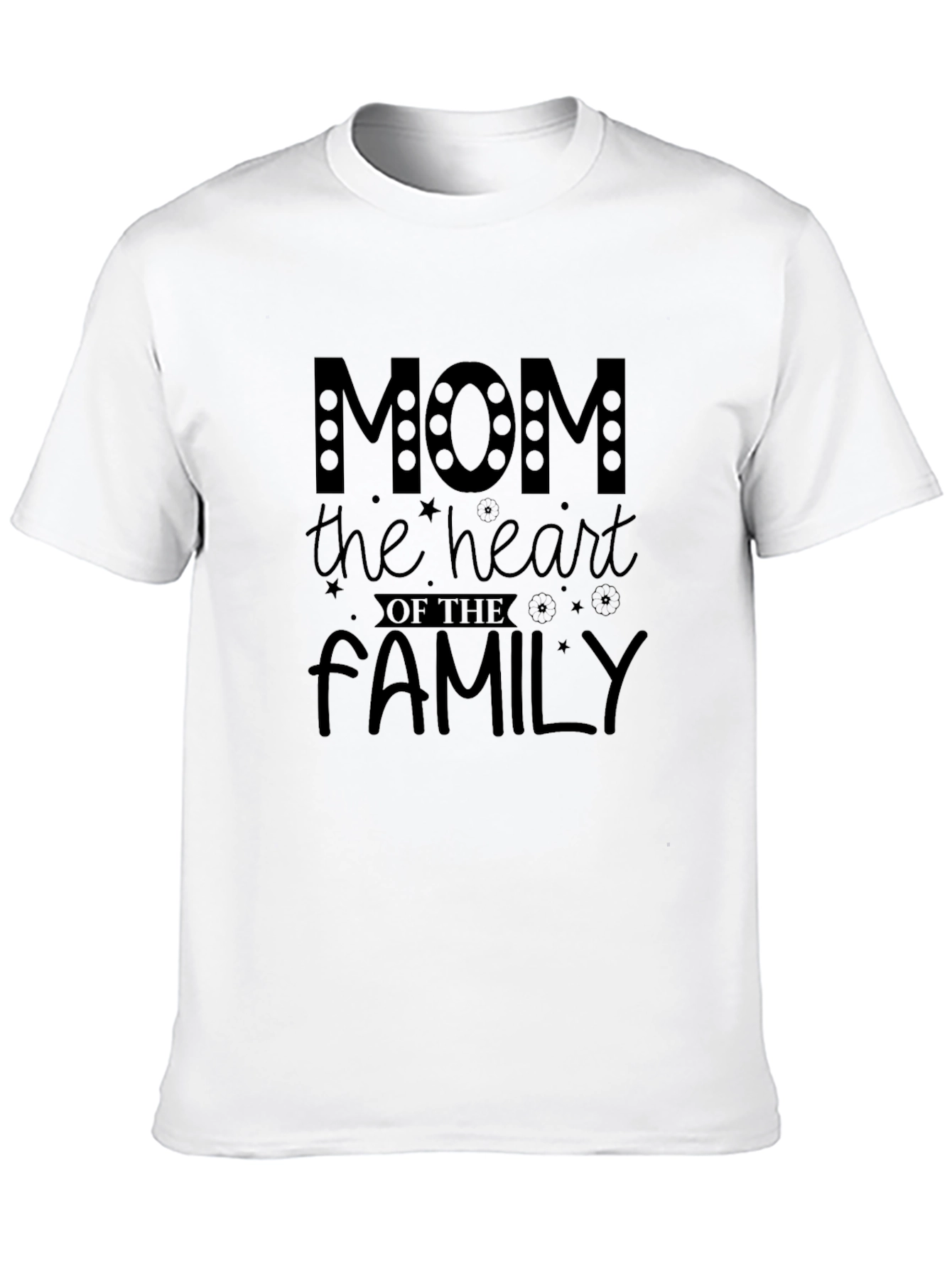 Mom Heart of the Family Black T-Shirt