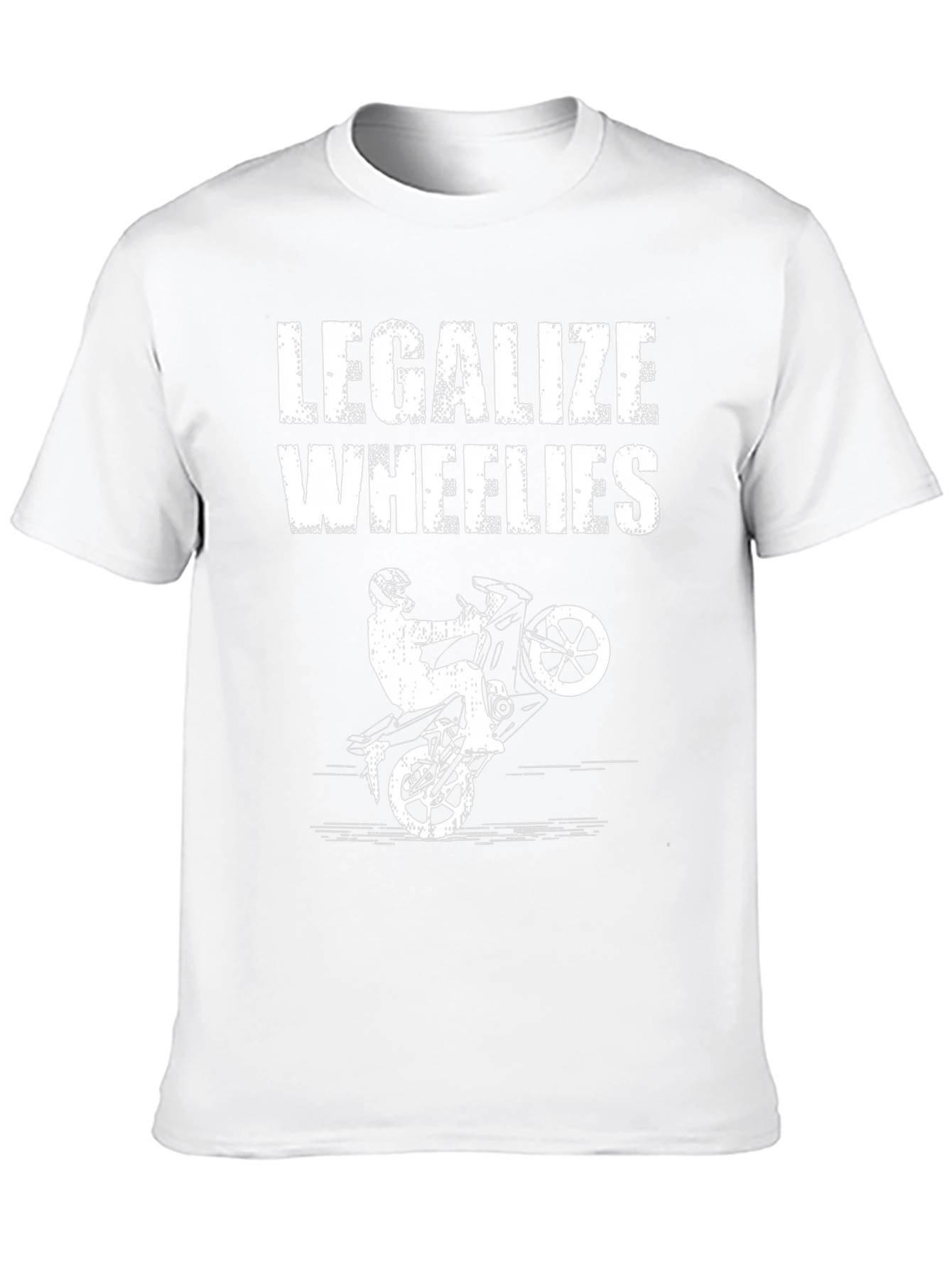 Legalize Wheelies Graphic Tee - Motorcycle Stunt Shirt