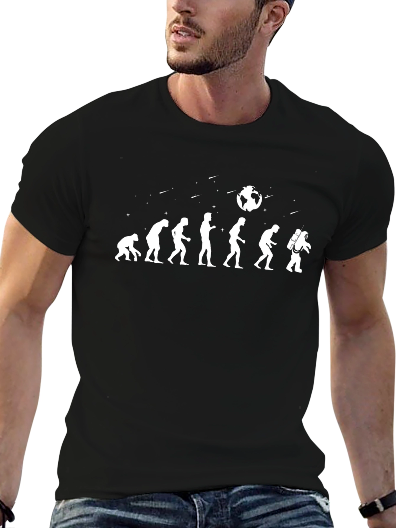 Evolution to Space T-Shirt - Black