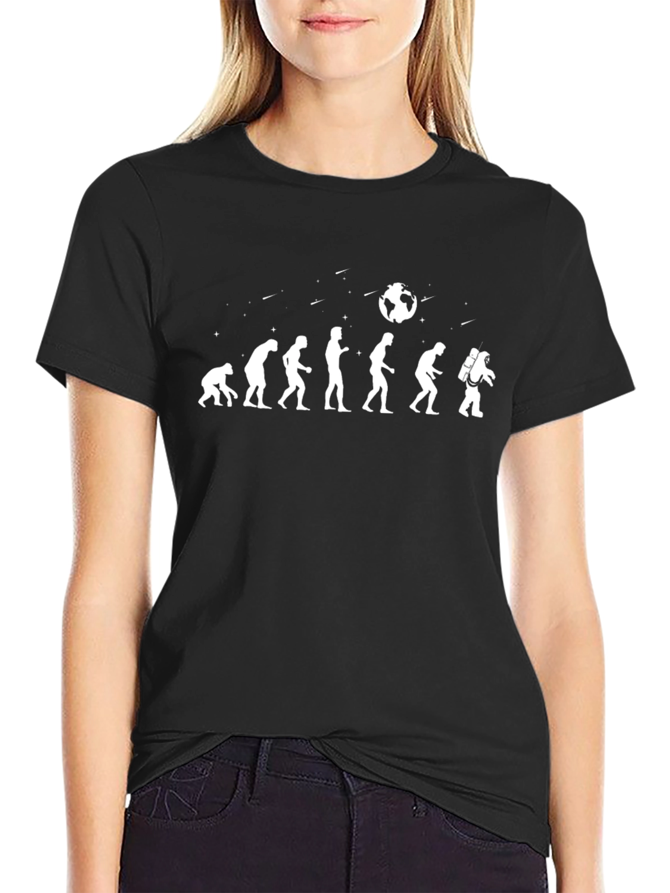 Evolution to Space T-Shirt - Black