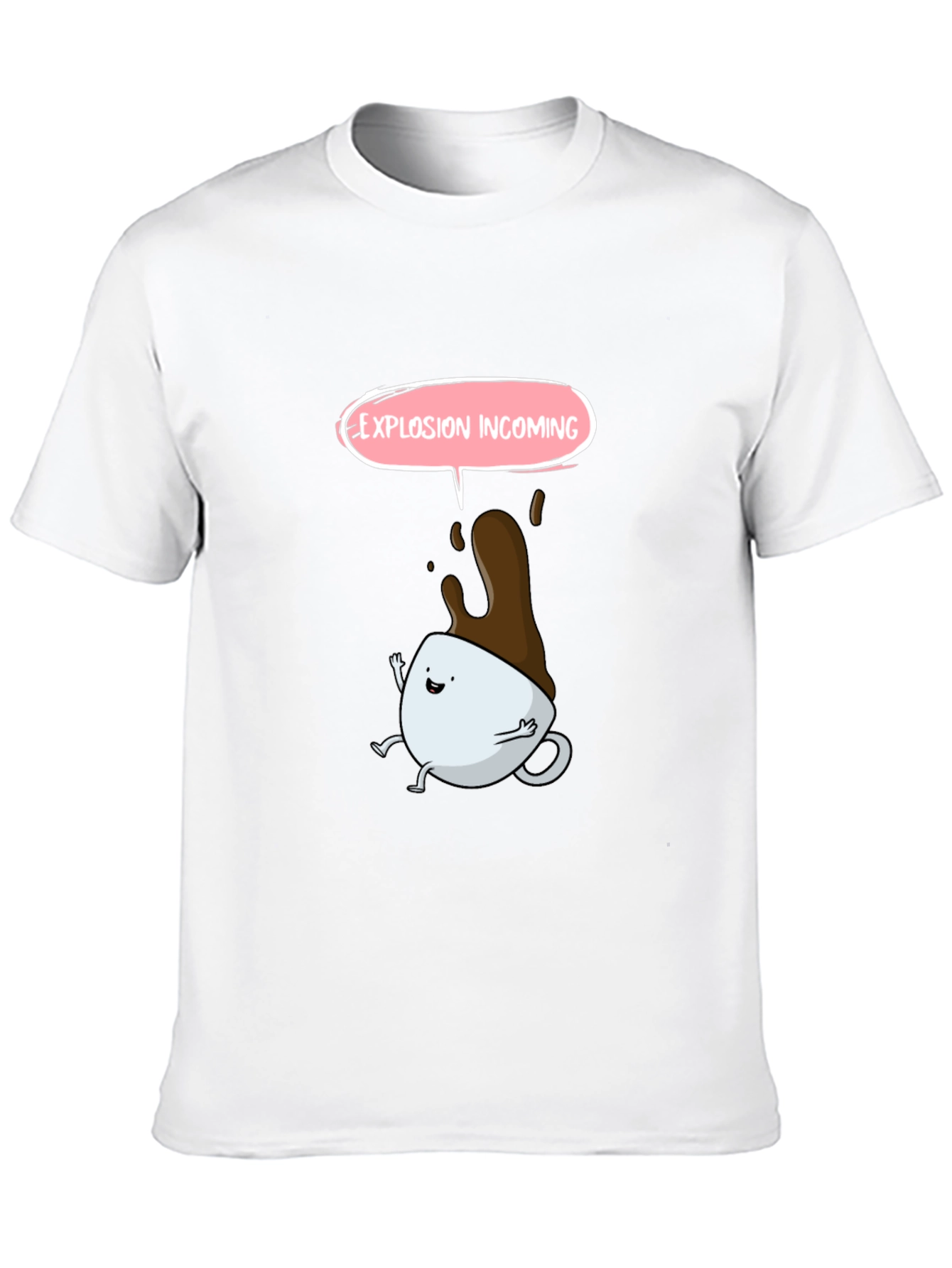 Explosion Incoming Cartoon Coffee T-Shirt