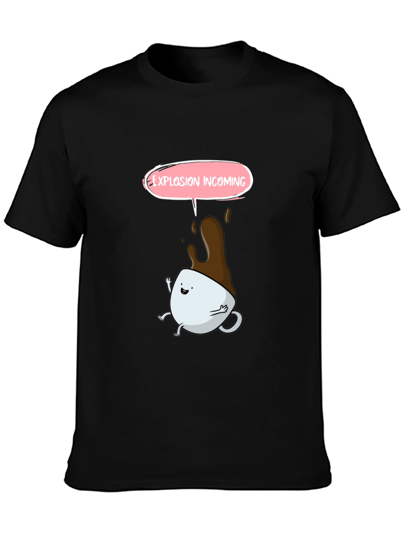Explosion Incoming Cartoon Coffee T-Shirt