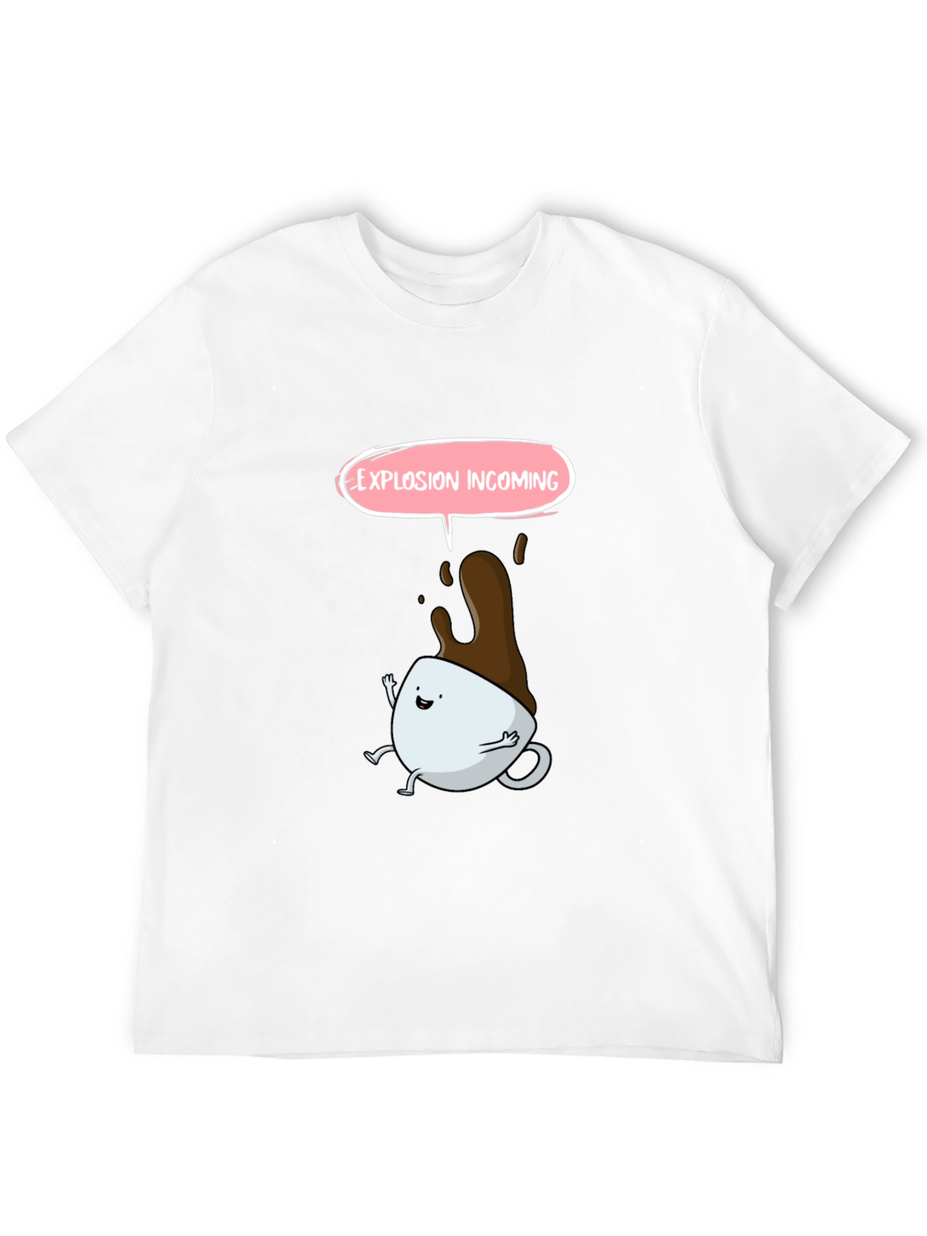 Explosion Incoming Cartoon Coffee T-Shirt