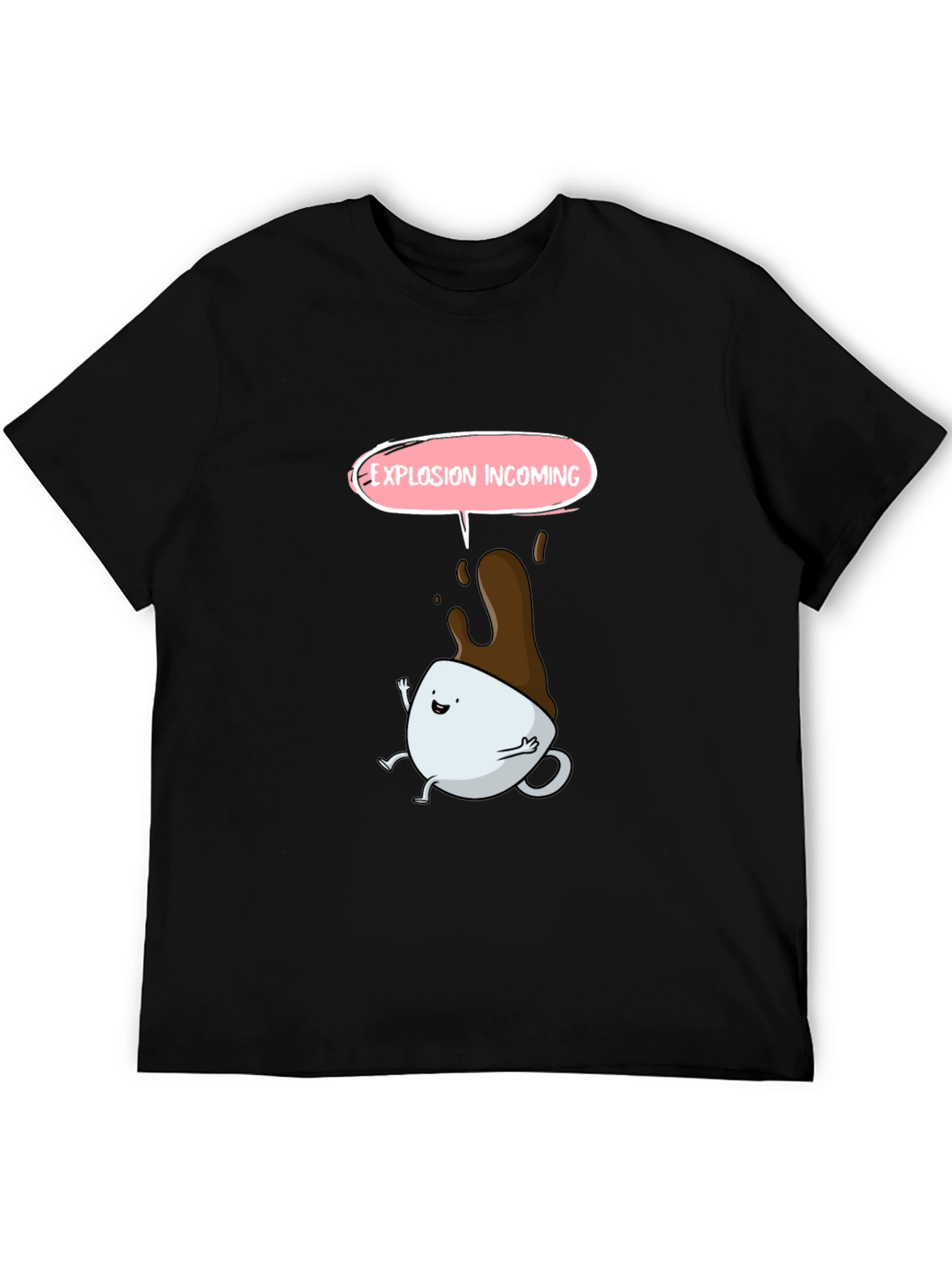 Explosion Incoming Cartoon Coffee T-Shirt