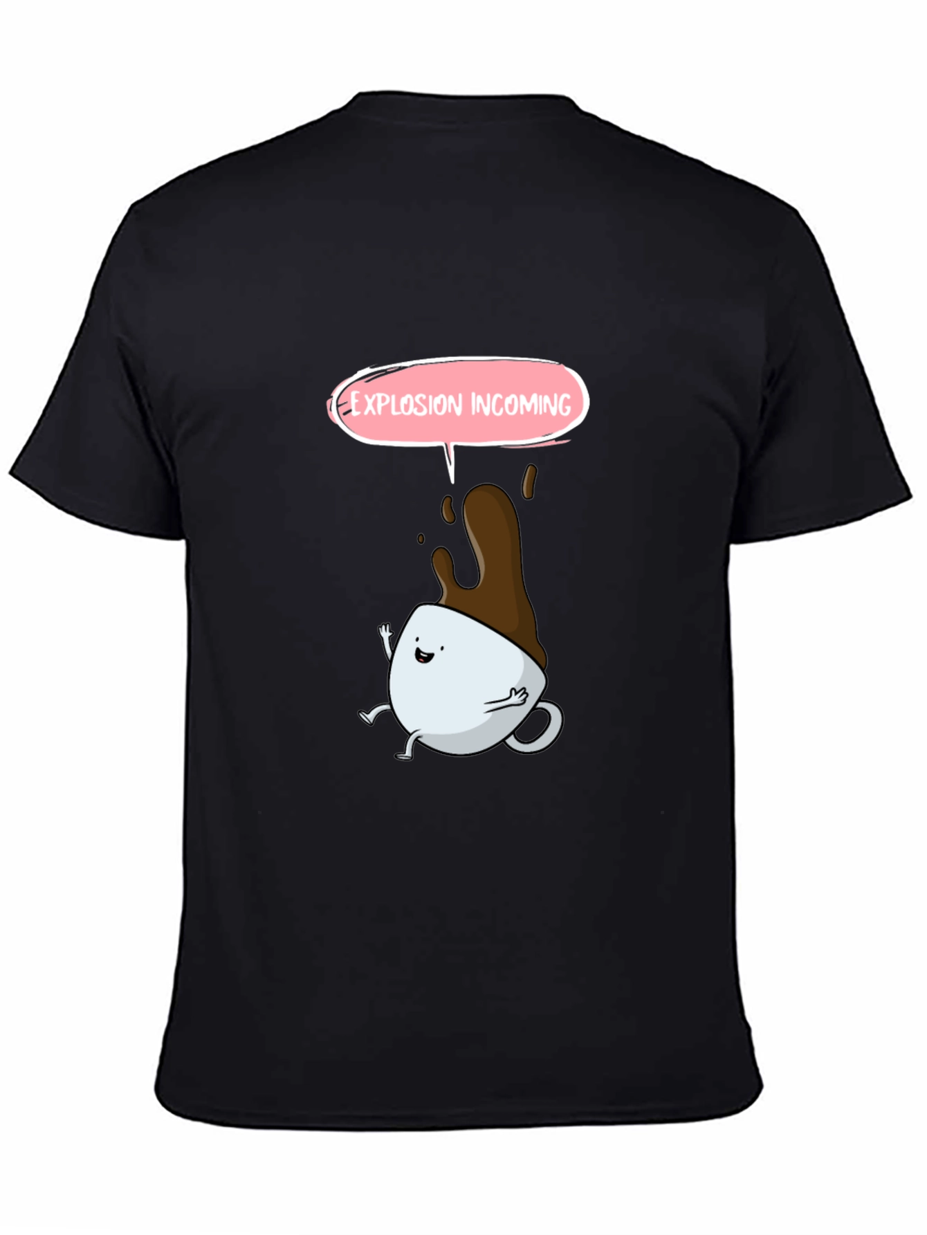 Explosion Incoming Cartoon Coffee T-Shirt