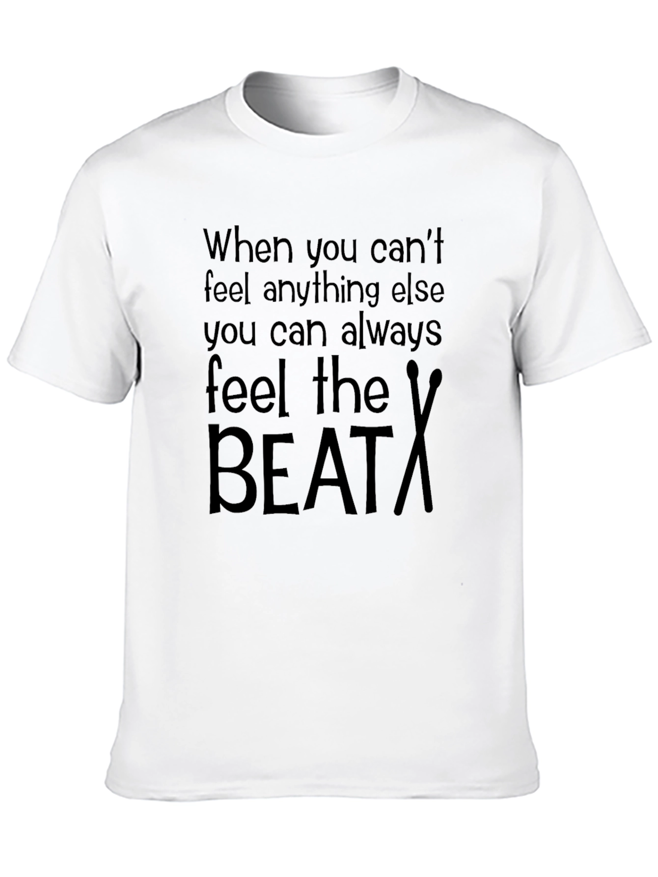 Feel the Beat Black Graphic Tee