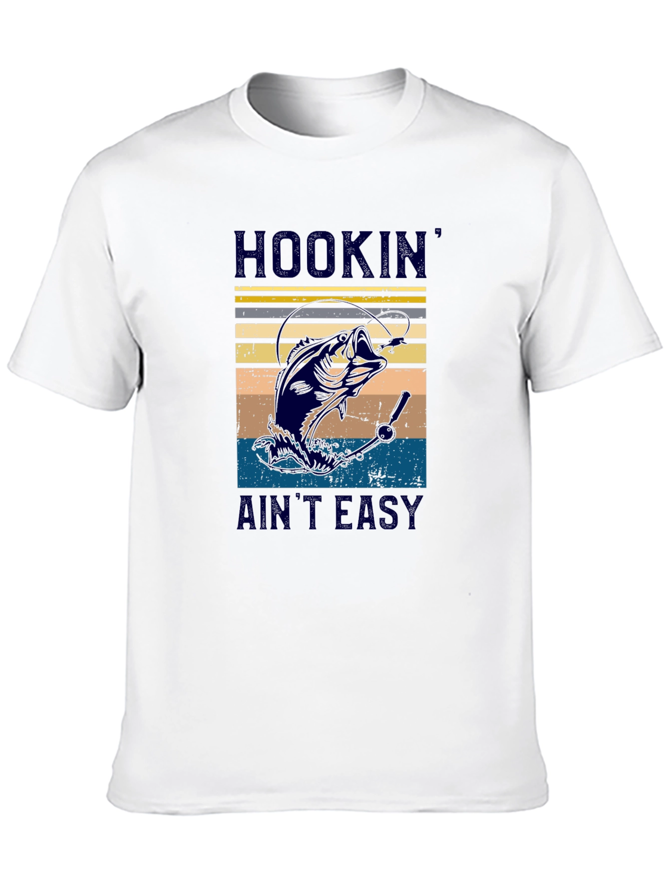 Hookin Aint Easy Fishing Graphic T-Shirt