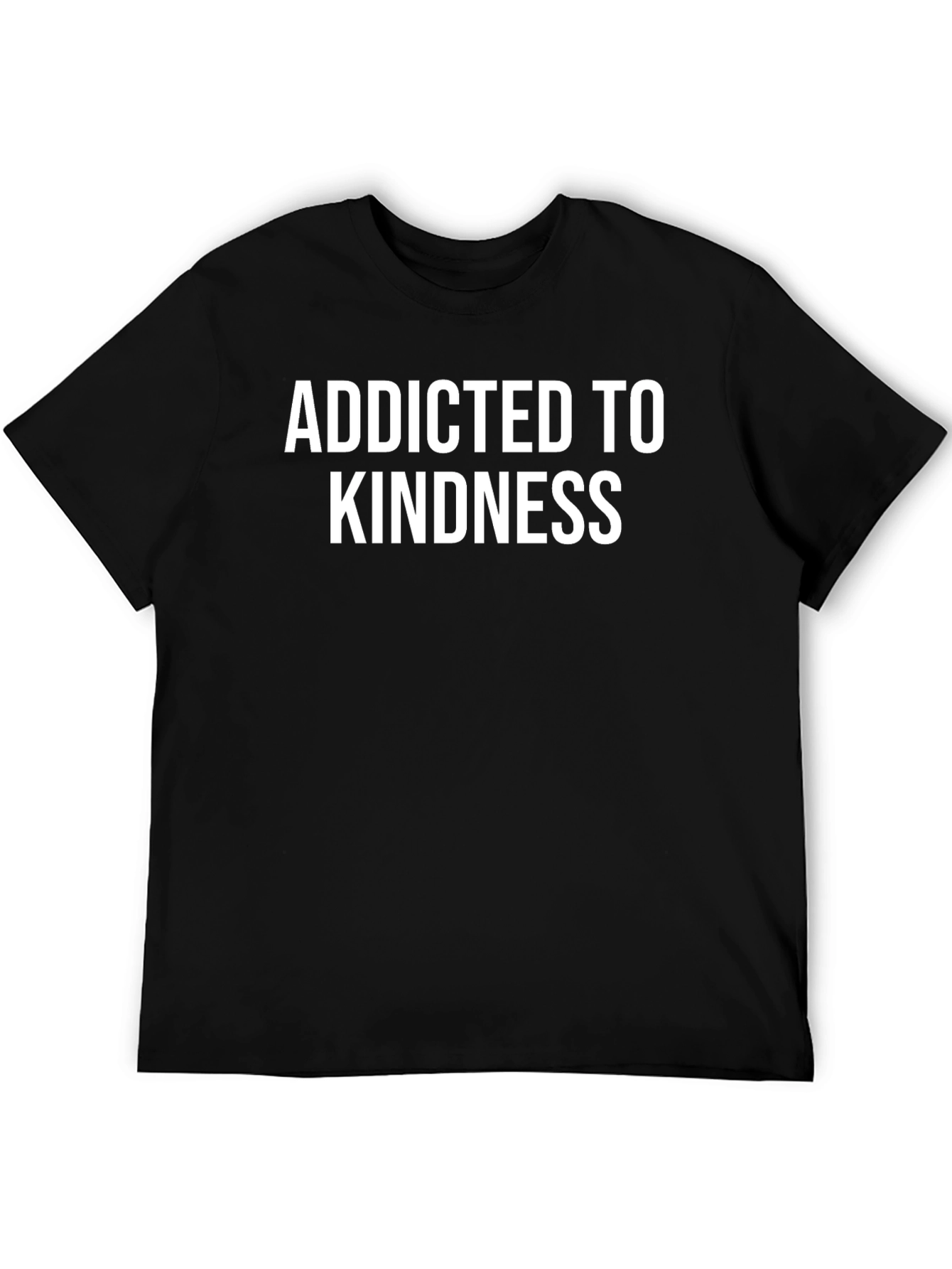 Addicted To Kindness Black Graphic T-Shirt