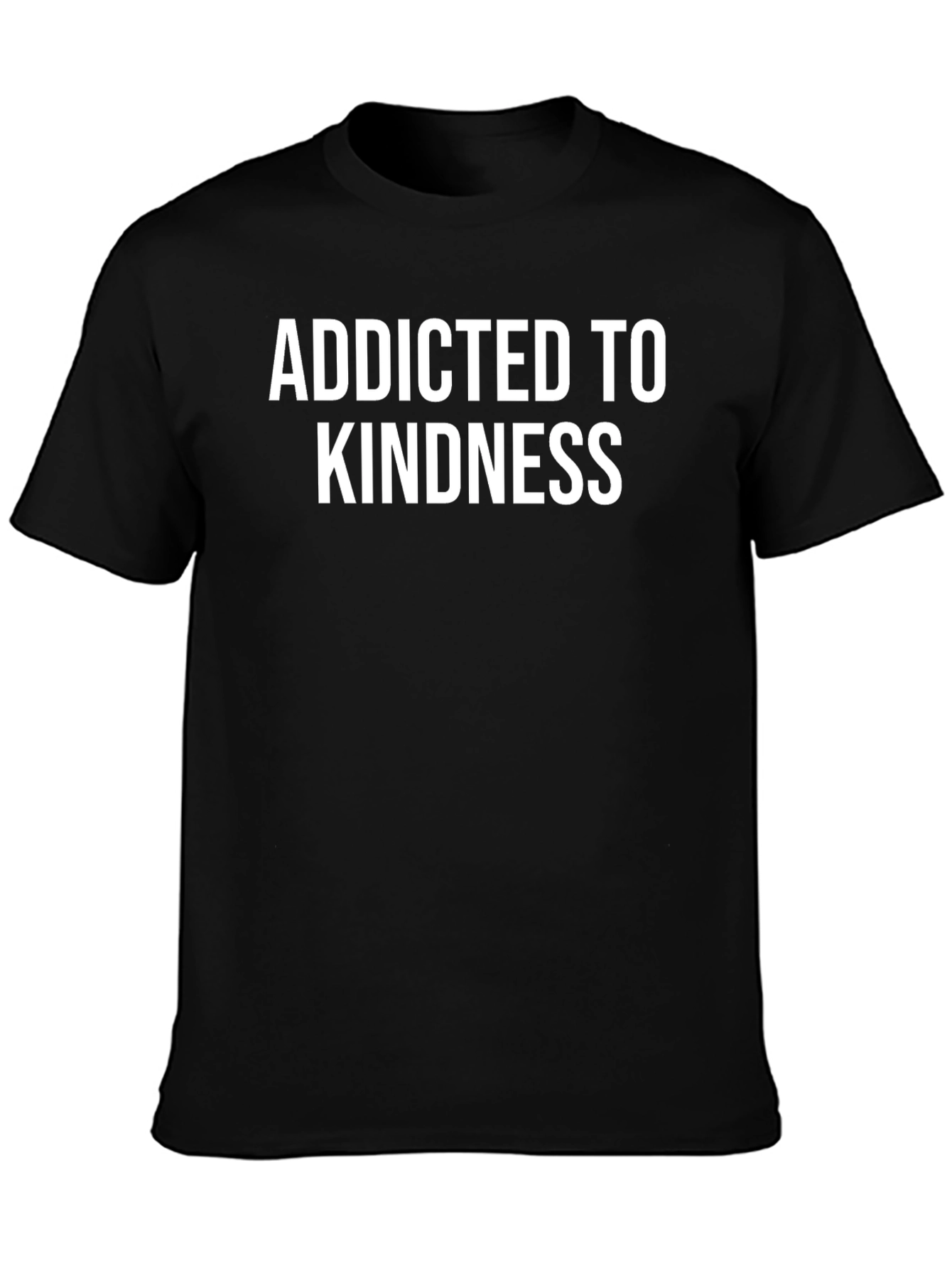 Addicted To Kindness Black Graphic T-Shirt