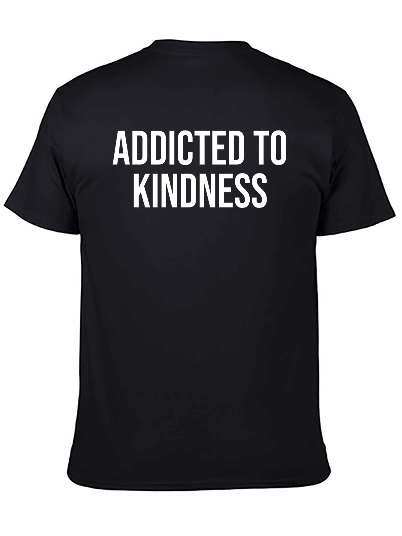 Addicted To Kindness Black Graphic T-Shirt