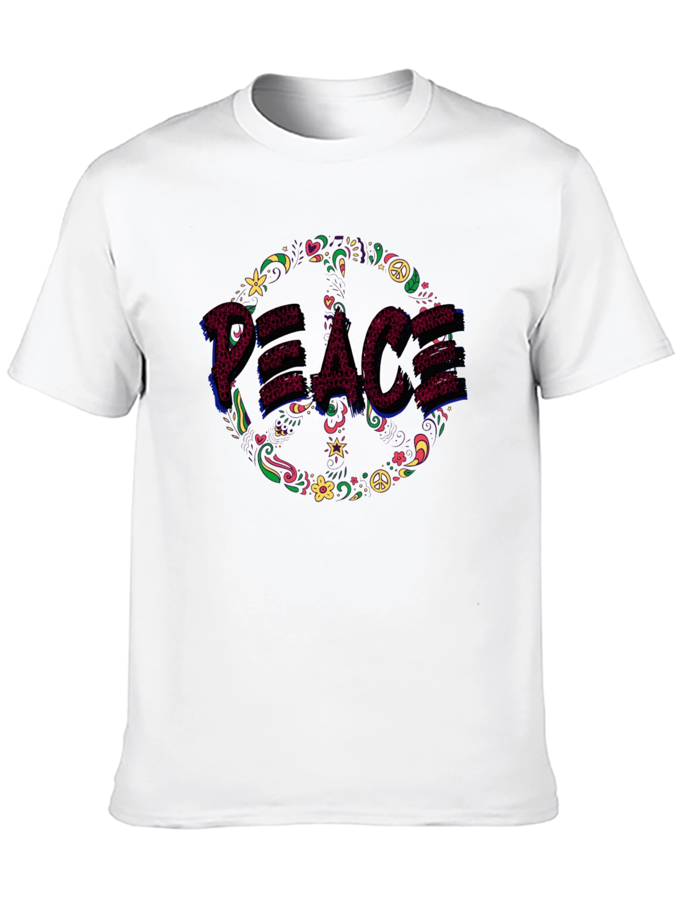 Peace Sign Graphic T-Shirt - Mens Black Tee