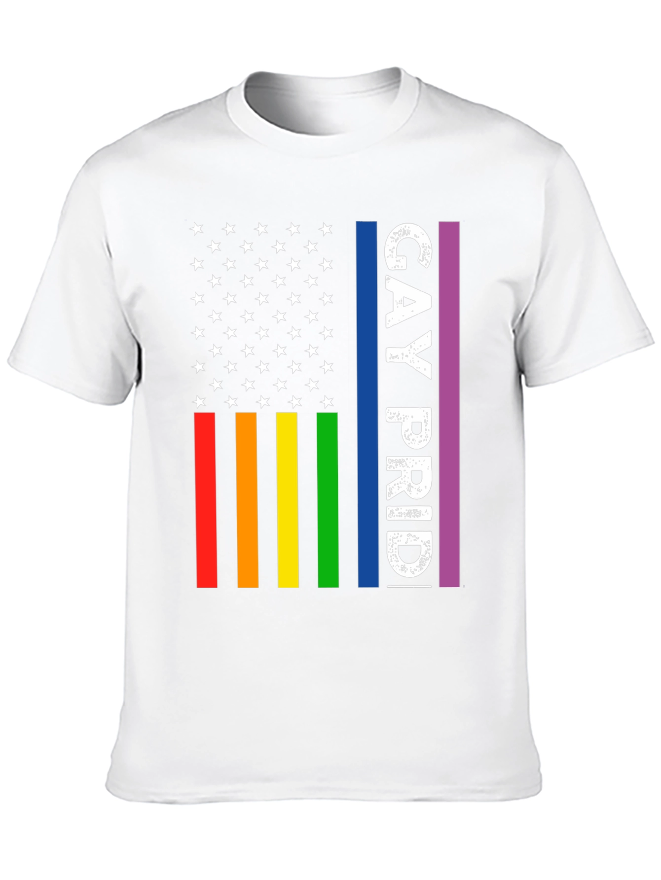 Gay Pride American Flag T-Shirt