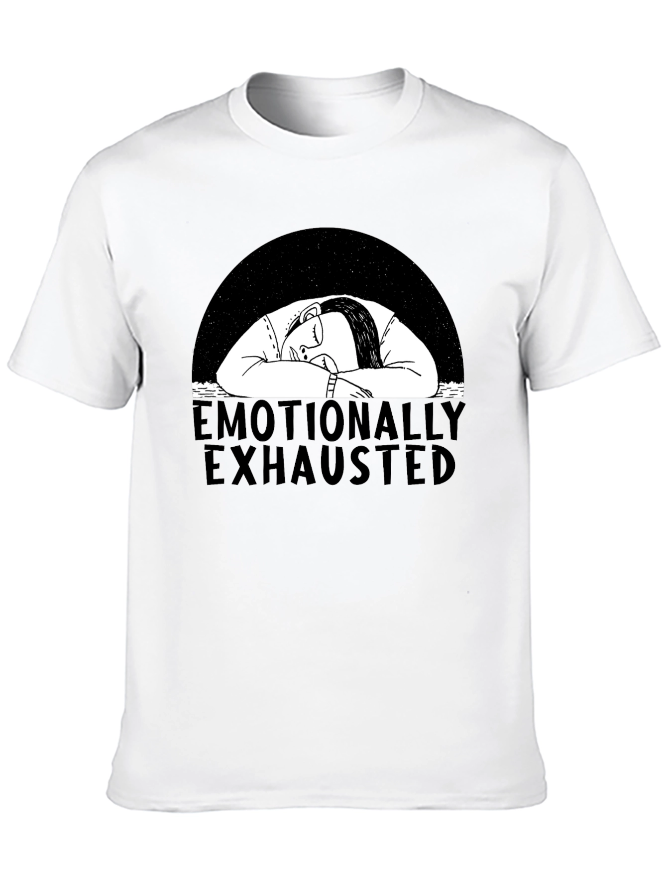 Emotionally Exhausted Graphic Tee - Black