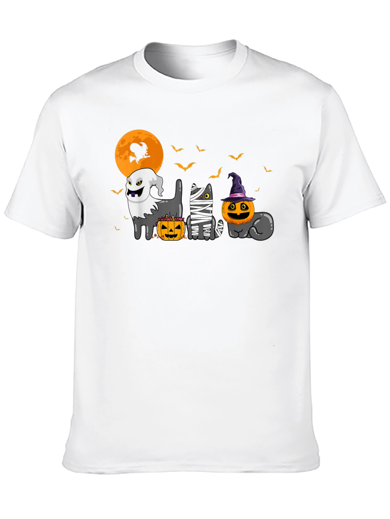 Halloween Cats Black T-Shirt