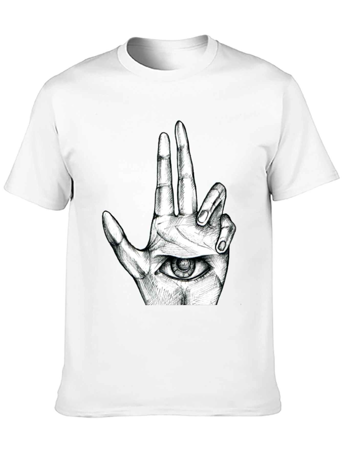 Eye Hand Graphic T-Shirt - Black Cotton Tee