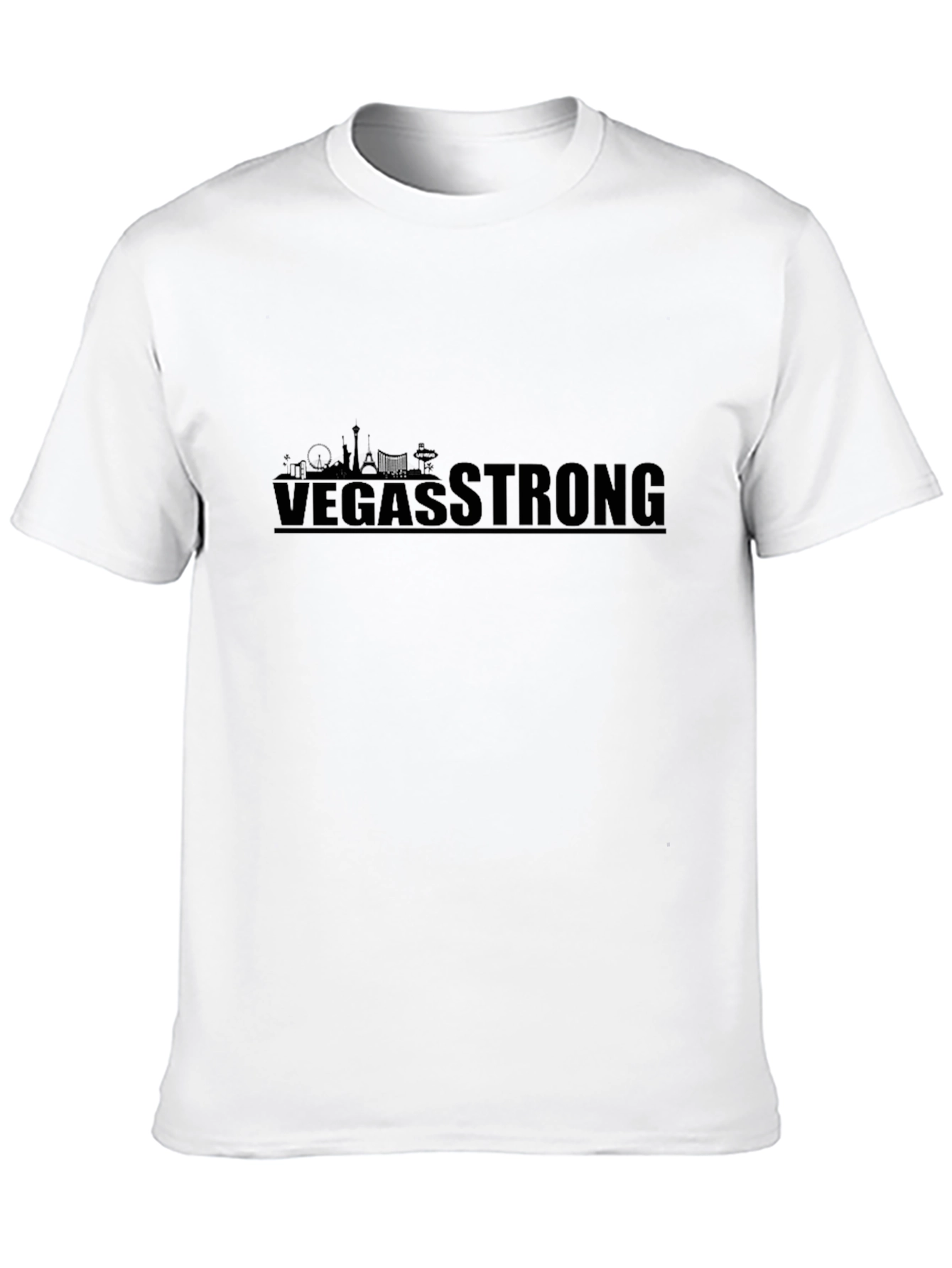 Vegas Strong Graphic Tee - Black Cotton T-Shirt