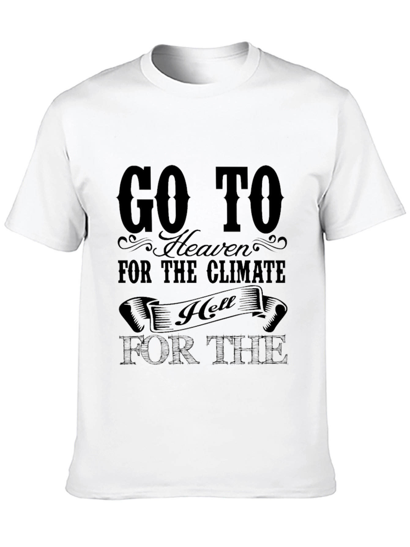 Go to Heaven Graphic Tee - Black Cotton T-Shirt