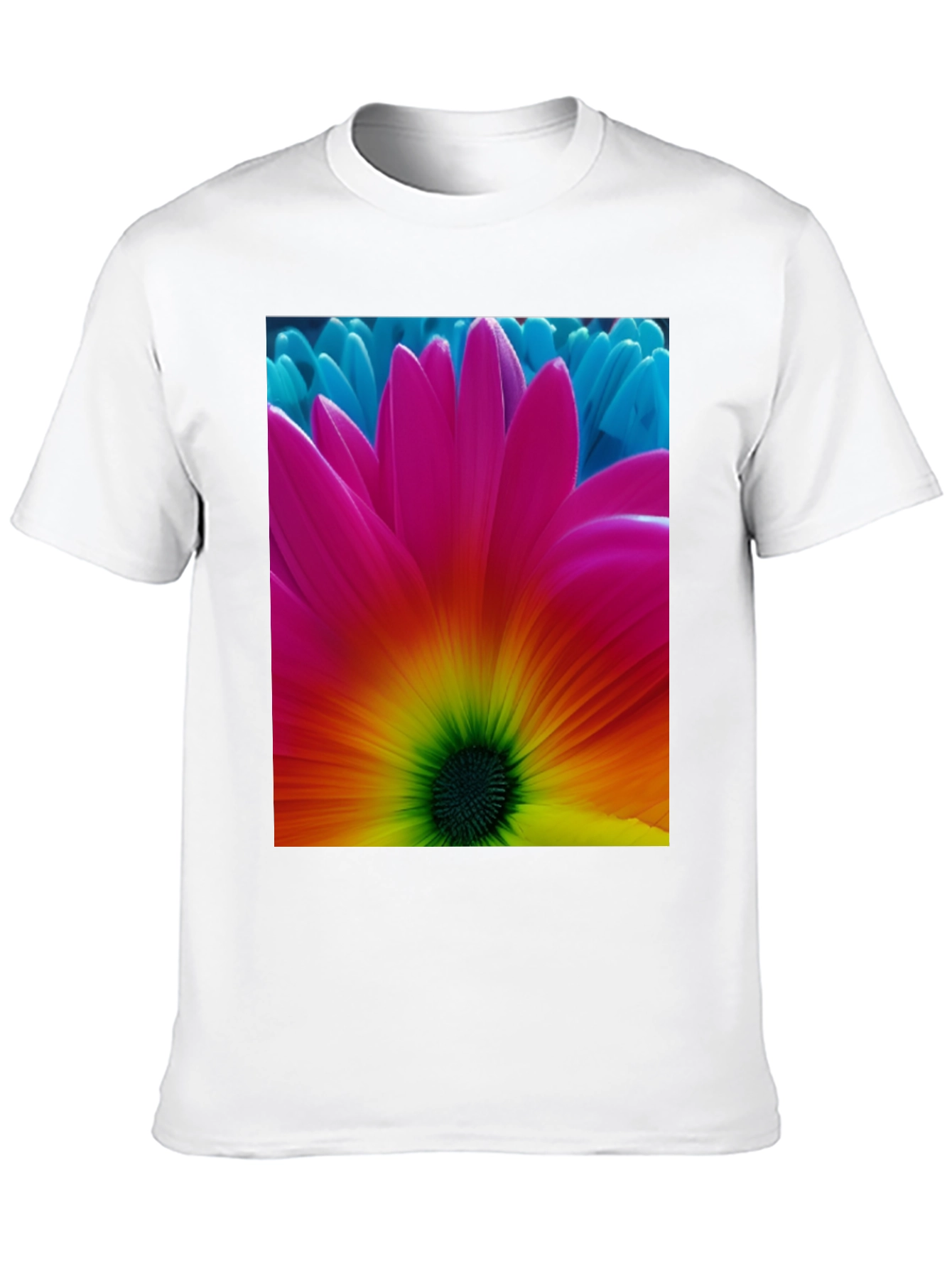 Bold Flower Graphic Black T-Shirt
