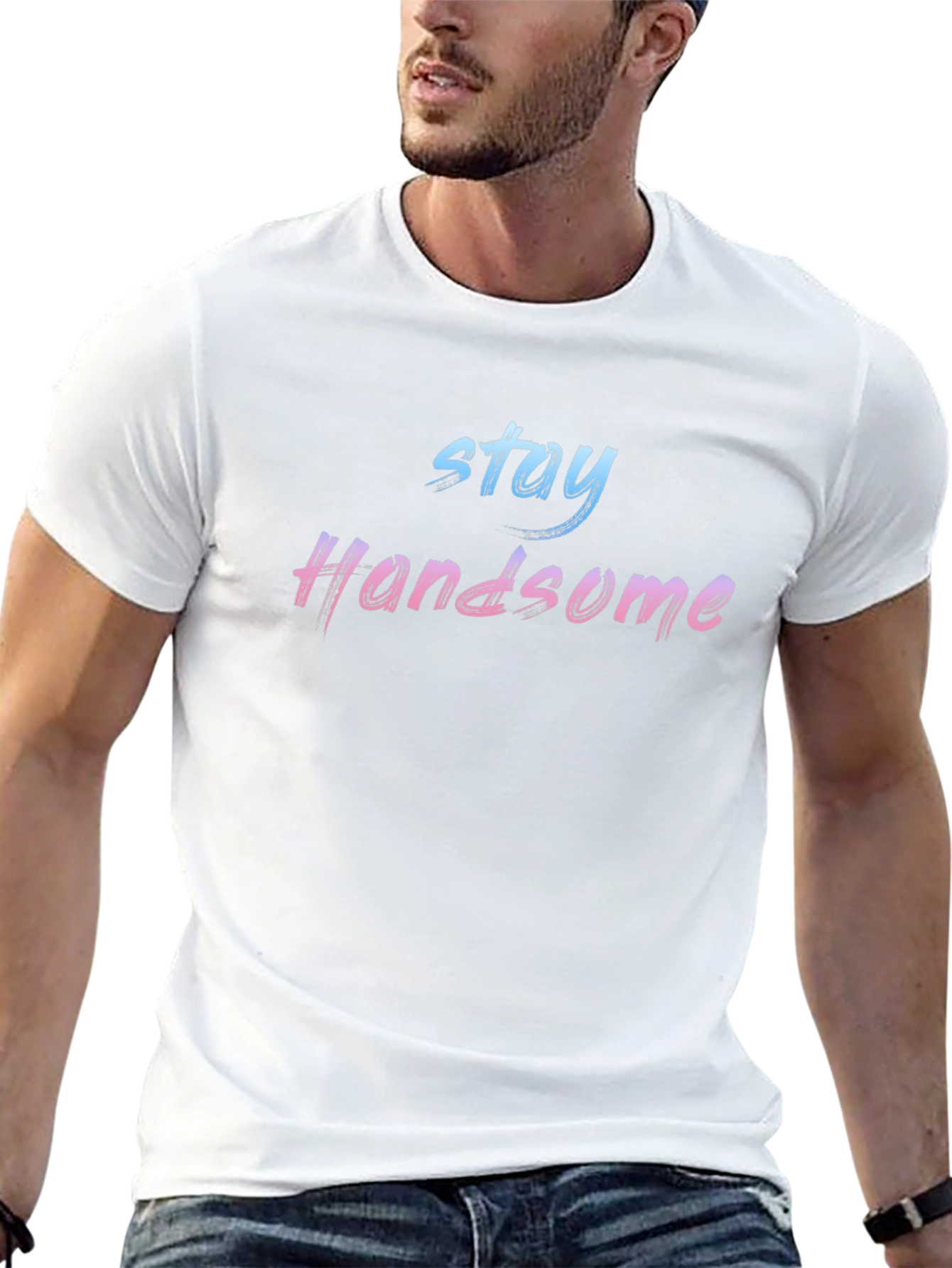 Stay Handsome Gradient Graphic Tee
