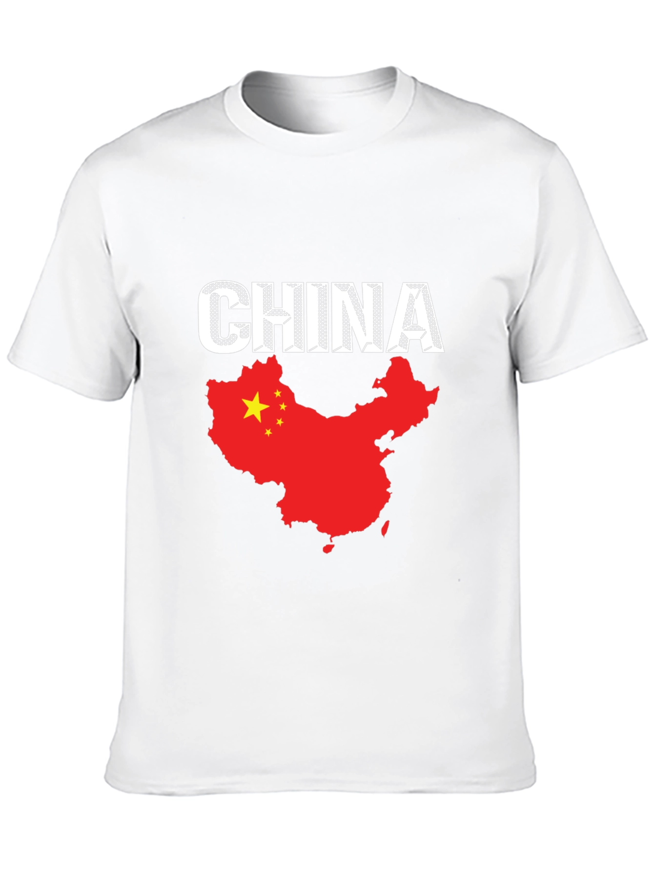 China Flag T-Shirt - Black Cotton Tee