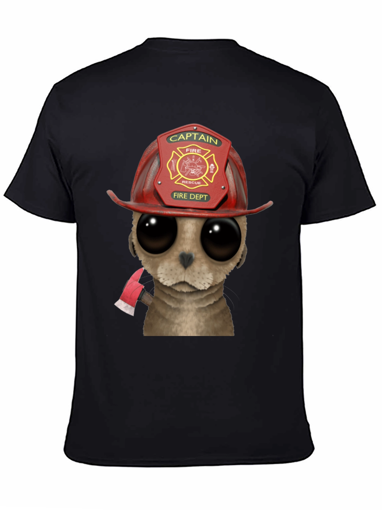 Firefighter Meerkat T-Shirt - Cute Cartoon Animal Design