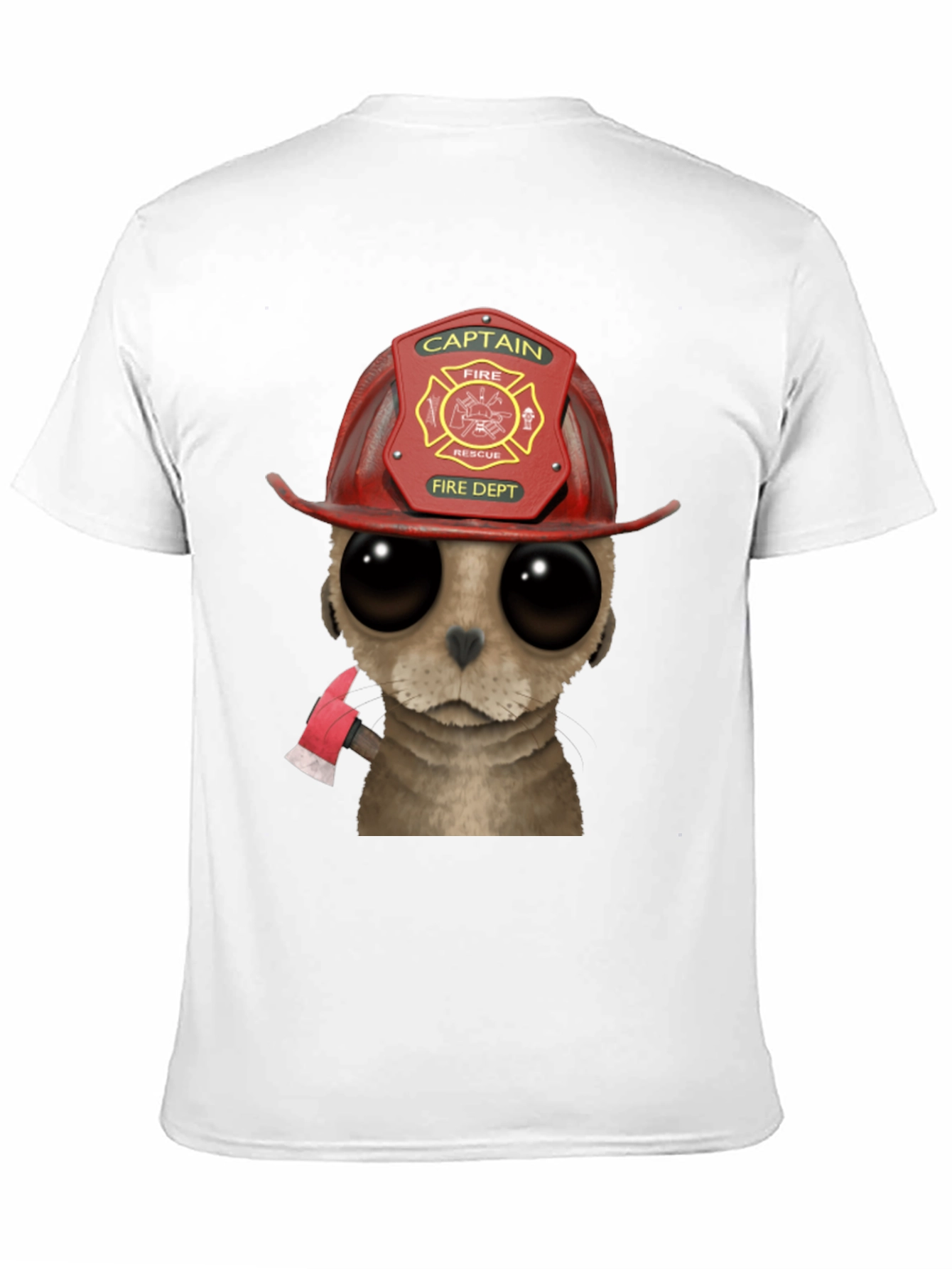 Firefighter Meerkat T-Shirt - Cute Cartoon Animal Design