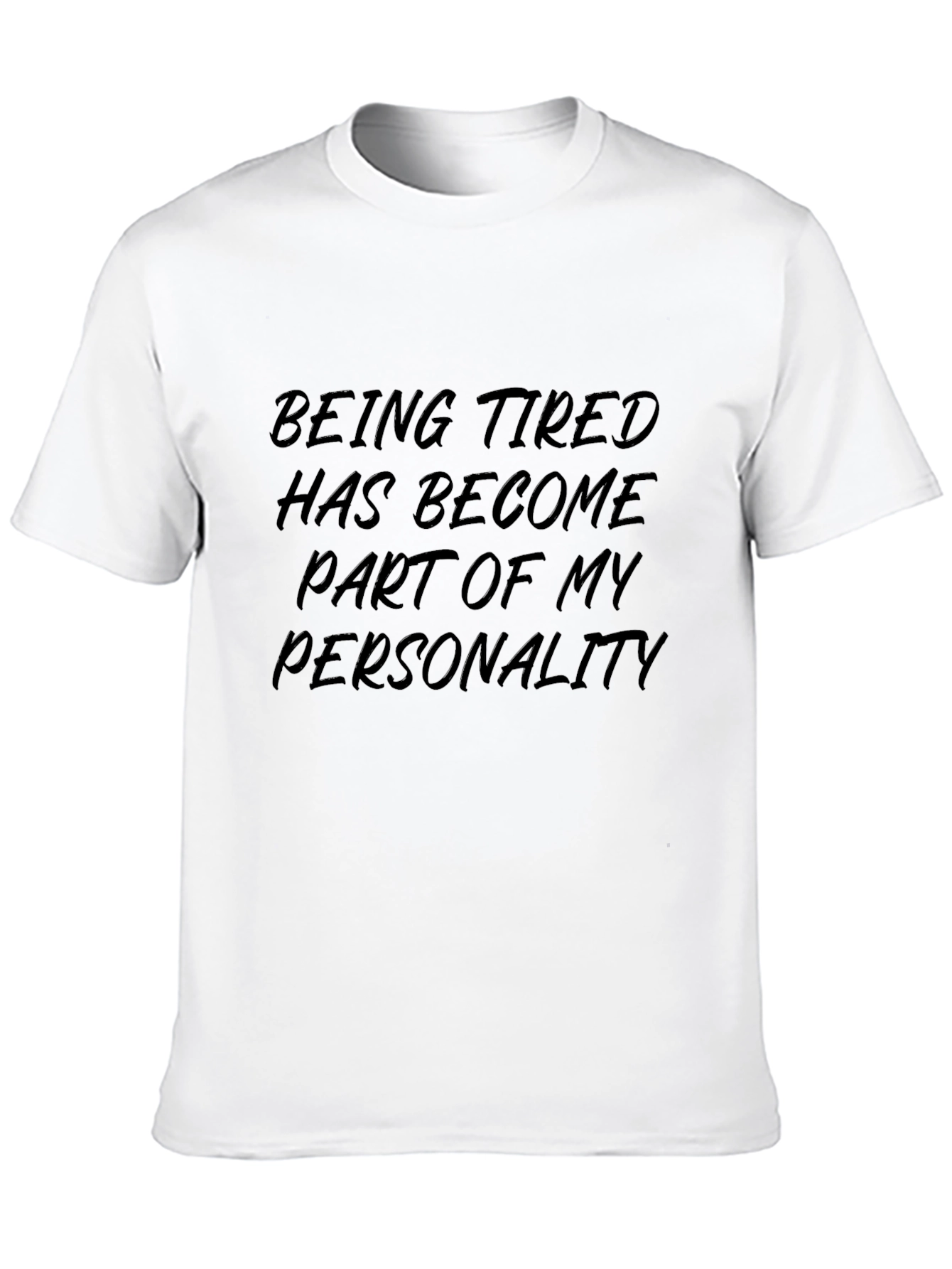 Being Tired Personality Black Graphic Tee