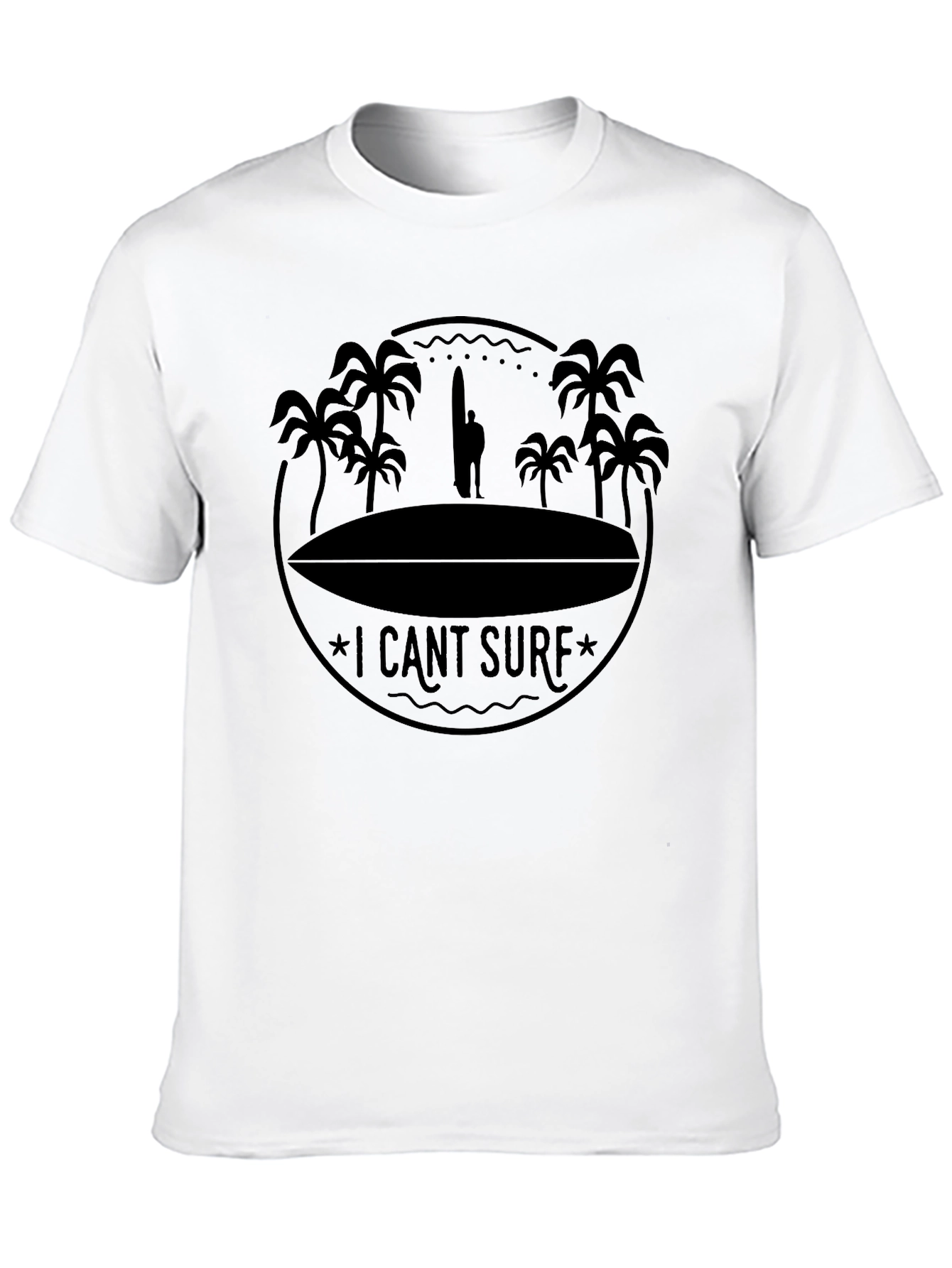 I Cant Surf Graphic Tee - Tropical Beach Vibe