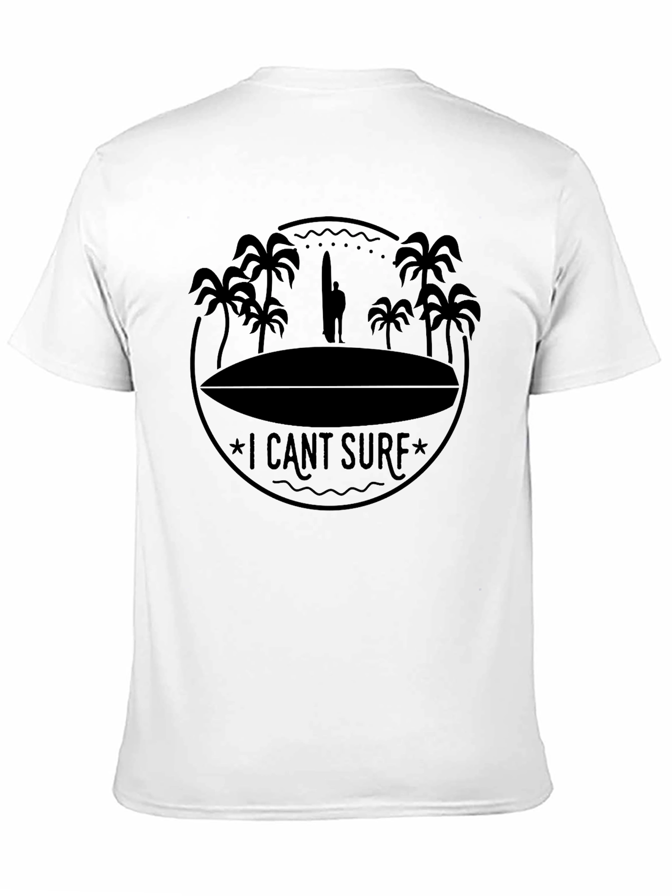I Cant Surf Graphic Tee - Tropical Beach Vibe