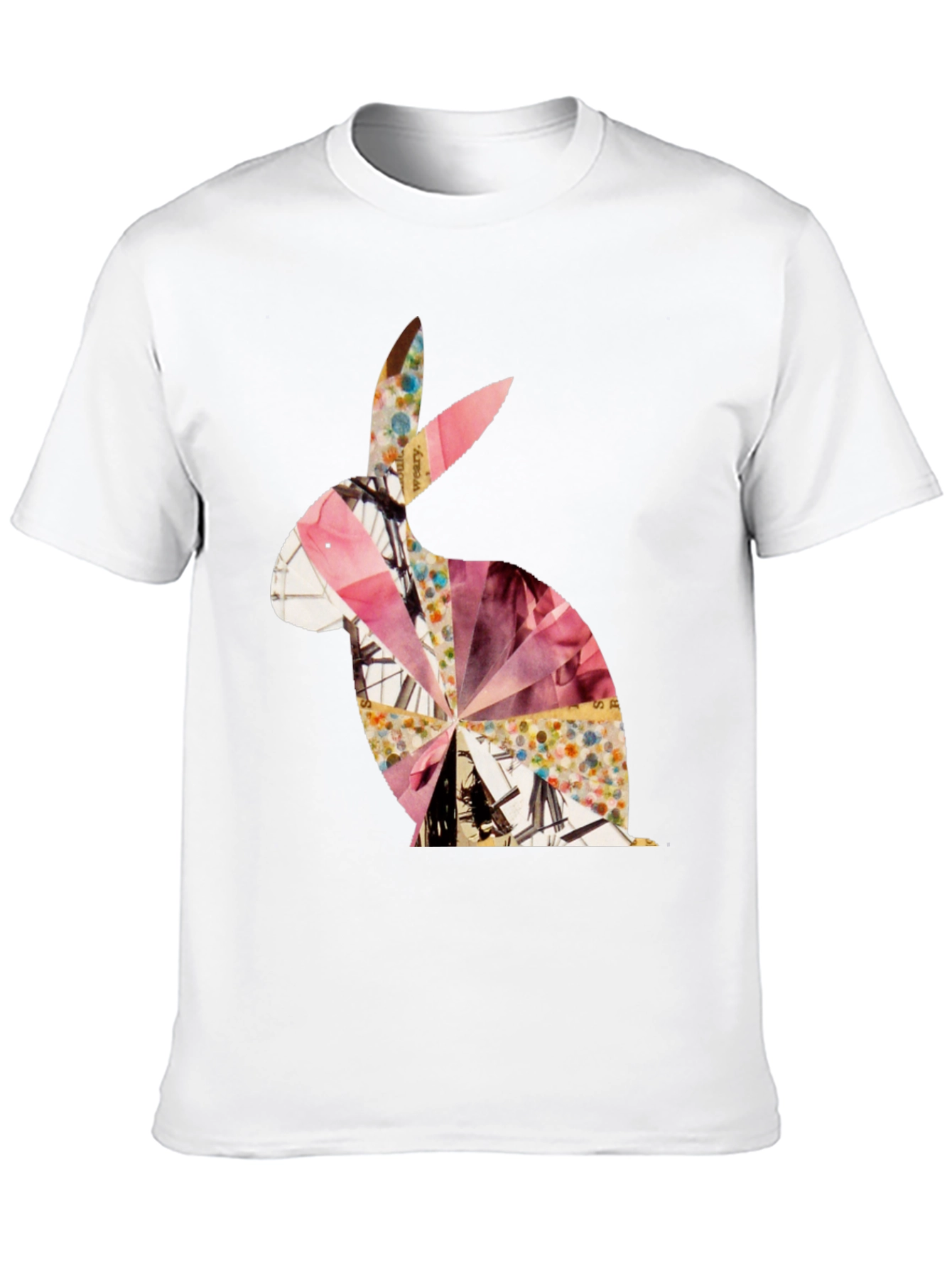 Abstract Rabbit Graphic Tee - Unisex Black T-Shirt
