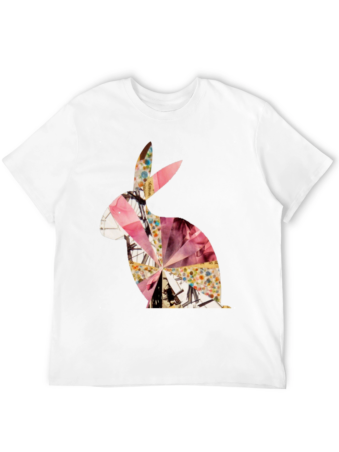 Abstract Rabbit Graphic Tee - Unisex Black T-Shirt