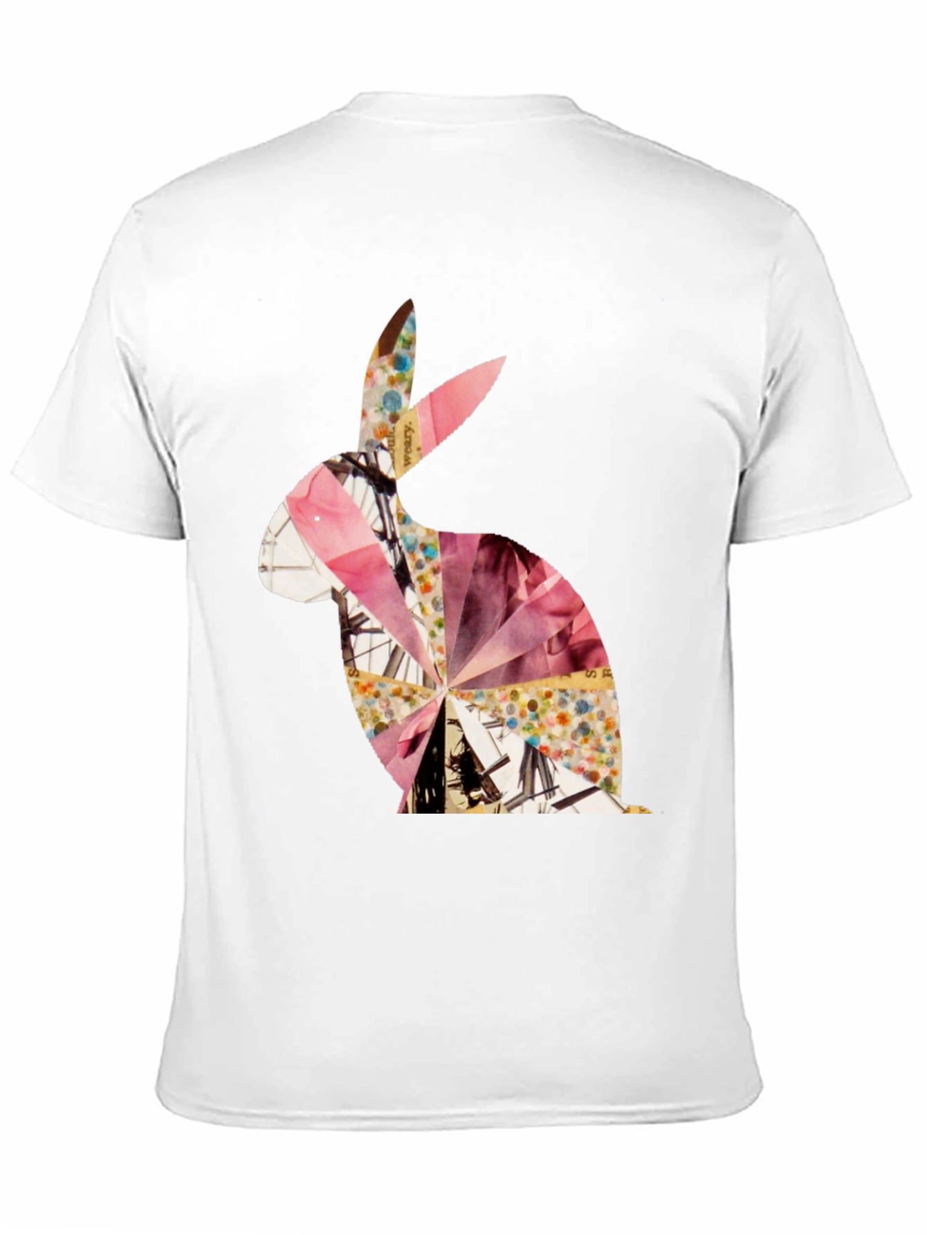 Abstract Rabbit Graphic Tee - Unisex Black T-Shirt