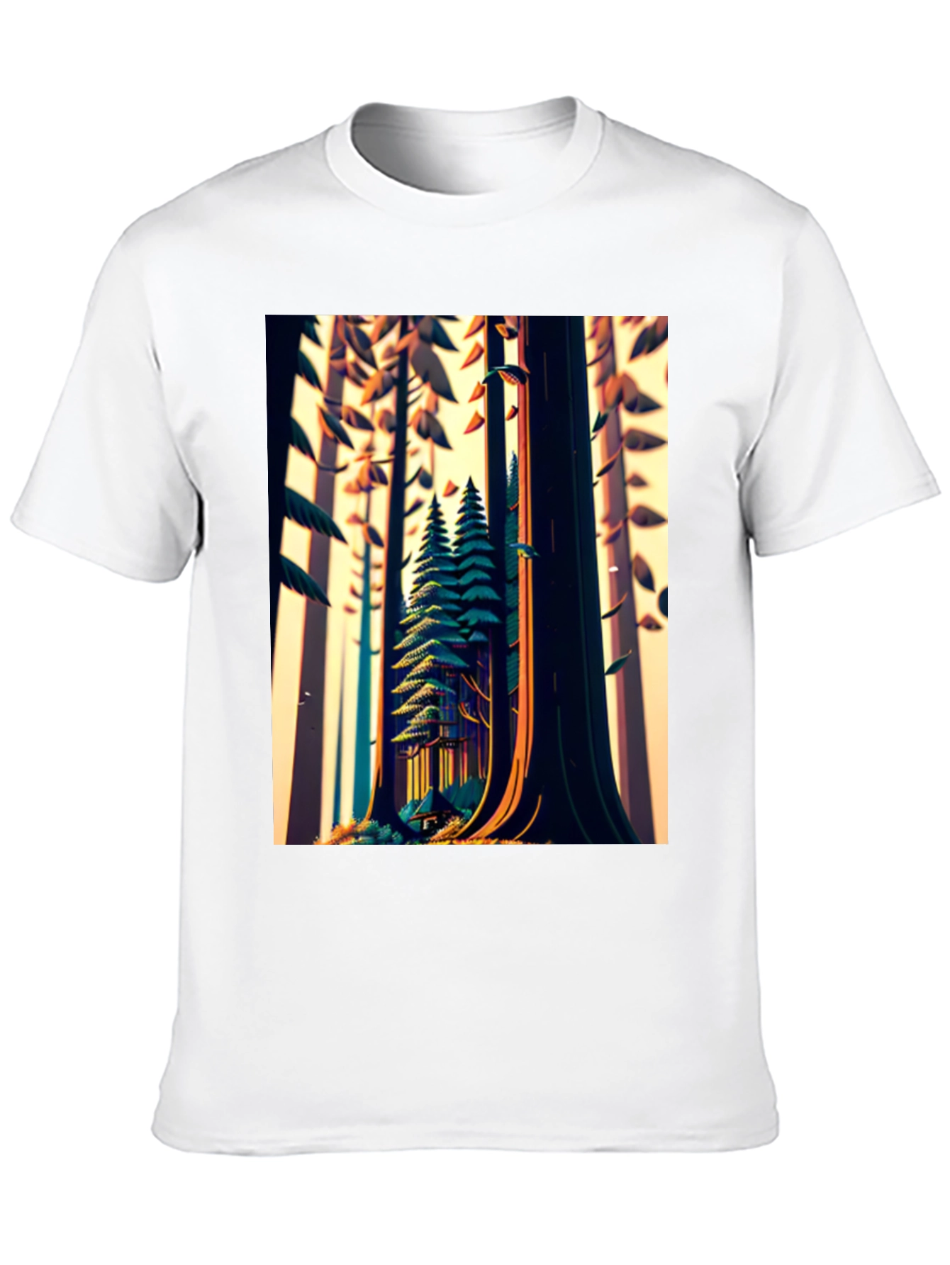 Forest Graphic Tee - Nature Lovers Black T-Shirt