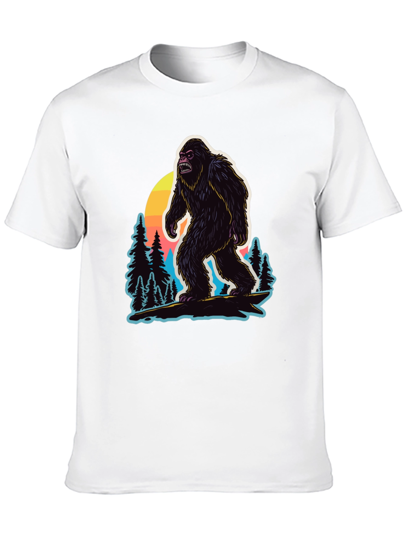Bigfoot Sunset Graphic T-Shirt
