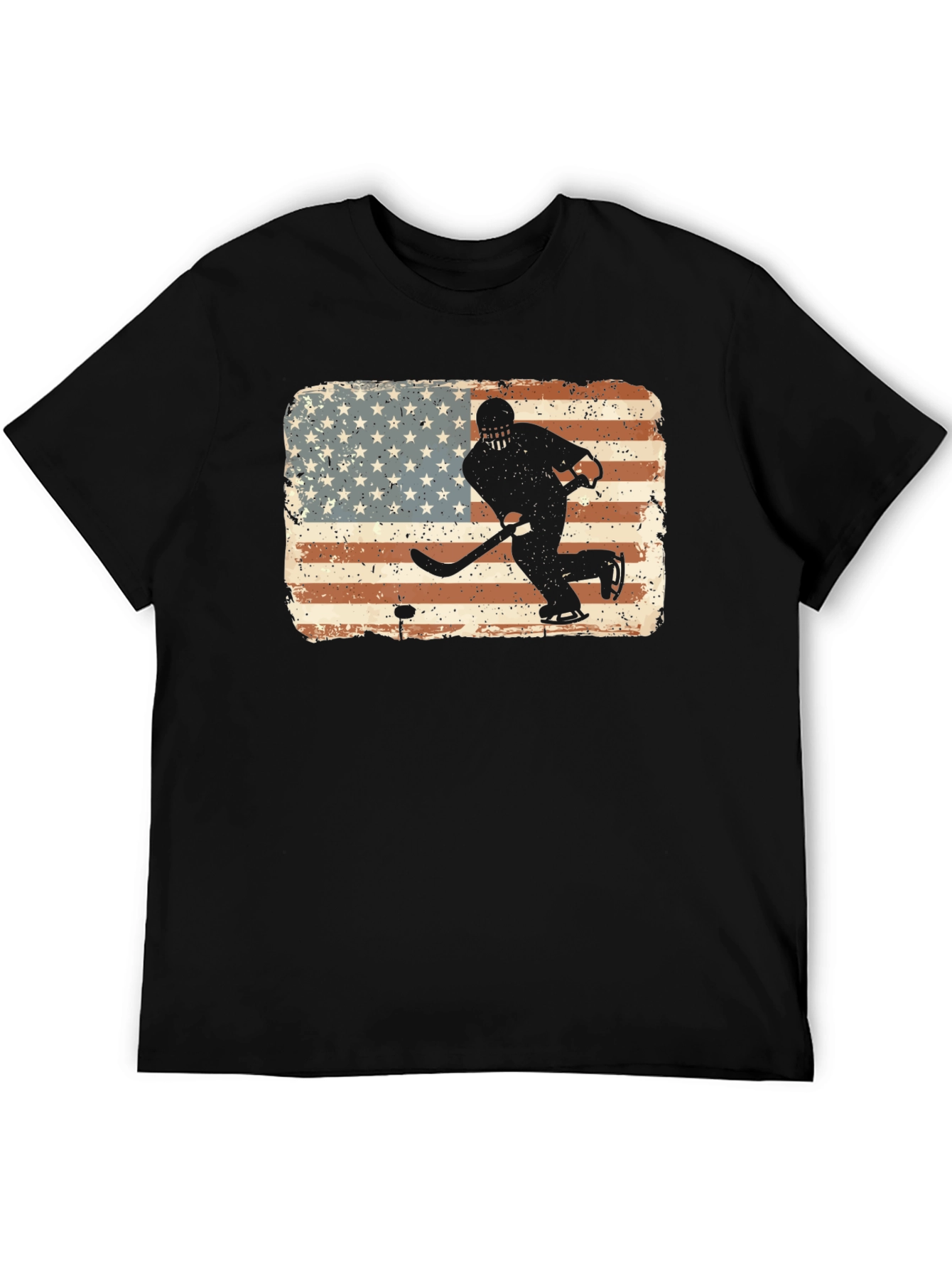 Hockey USA Flag Graphic T-Shirt