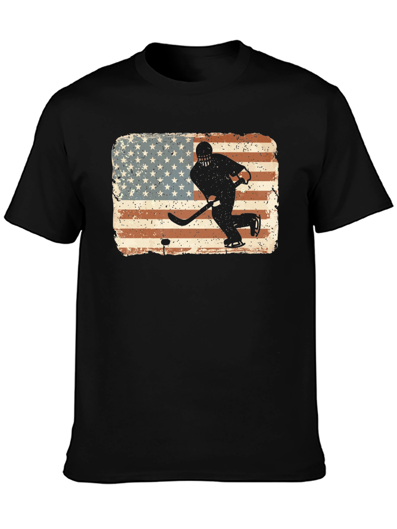 Hockey USA Flag Graphic T-Shirt