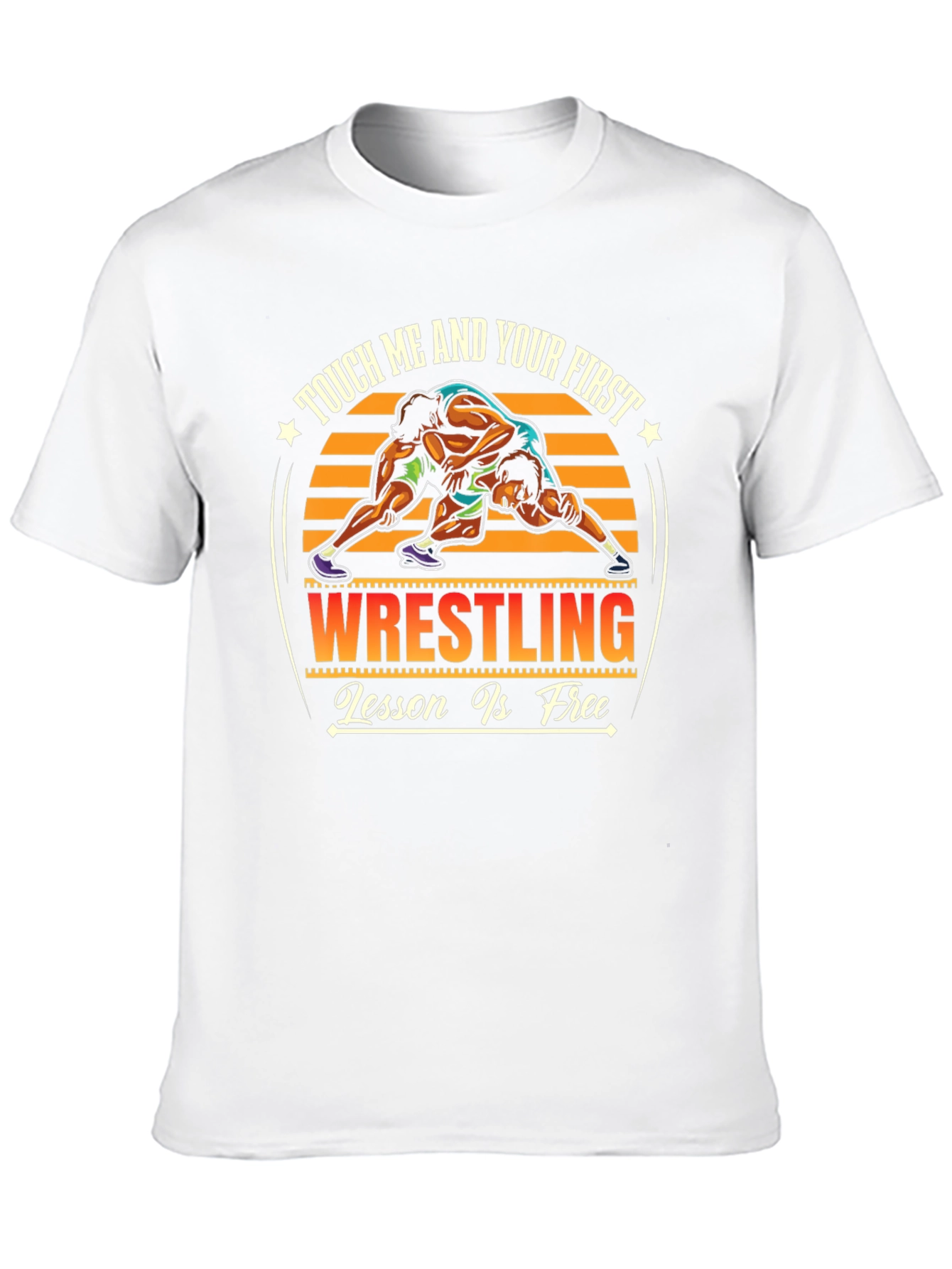 Wrestling First Lesson Free Graphic T-Shirt