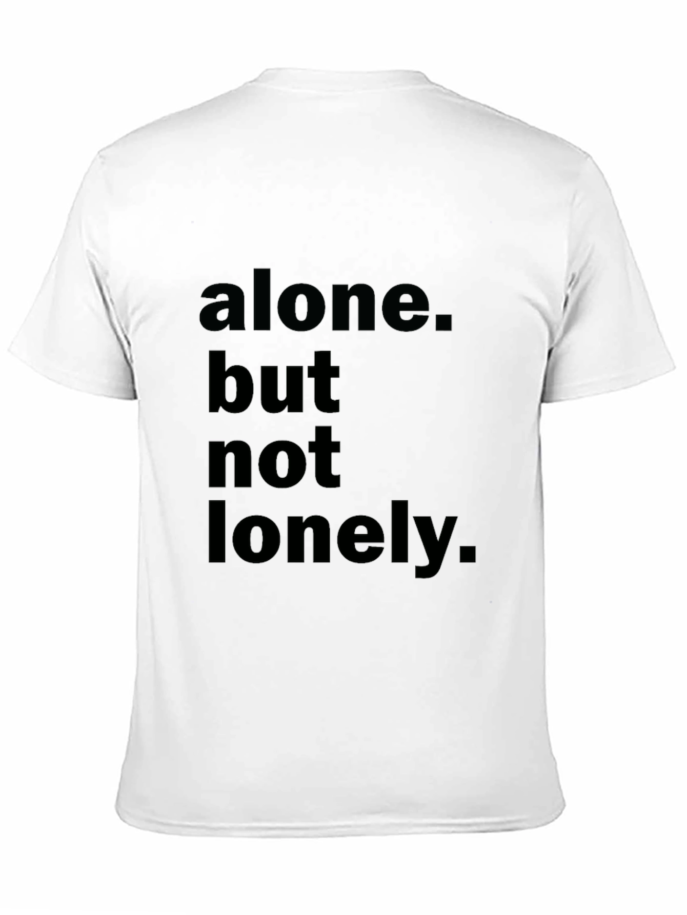 Alone But Not Lonely Black Graphic Tee
