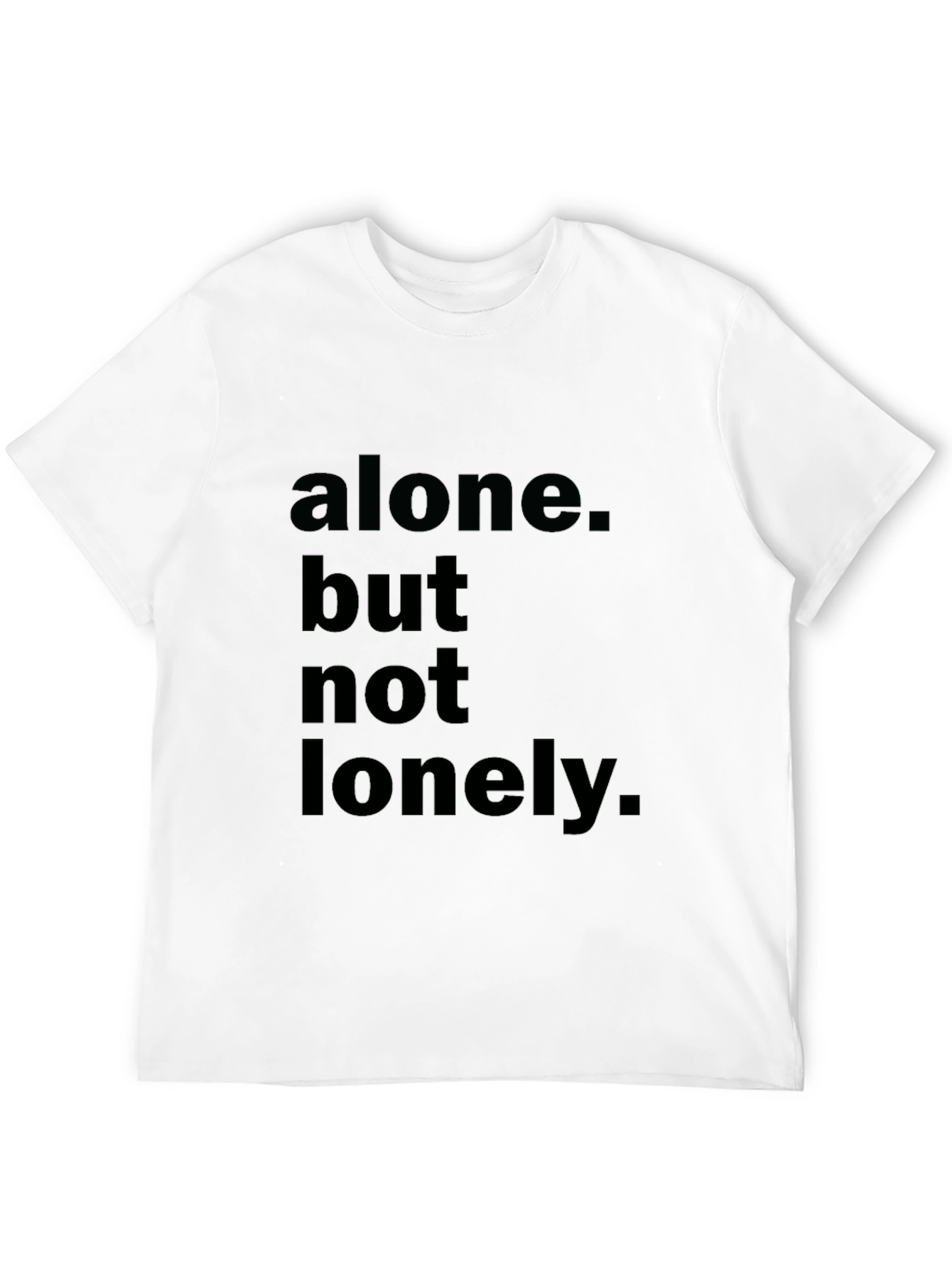Alone But Not Lonely Black Graphic Tee