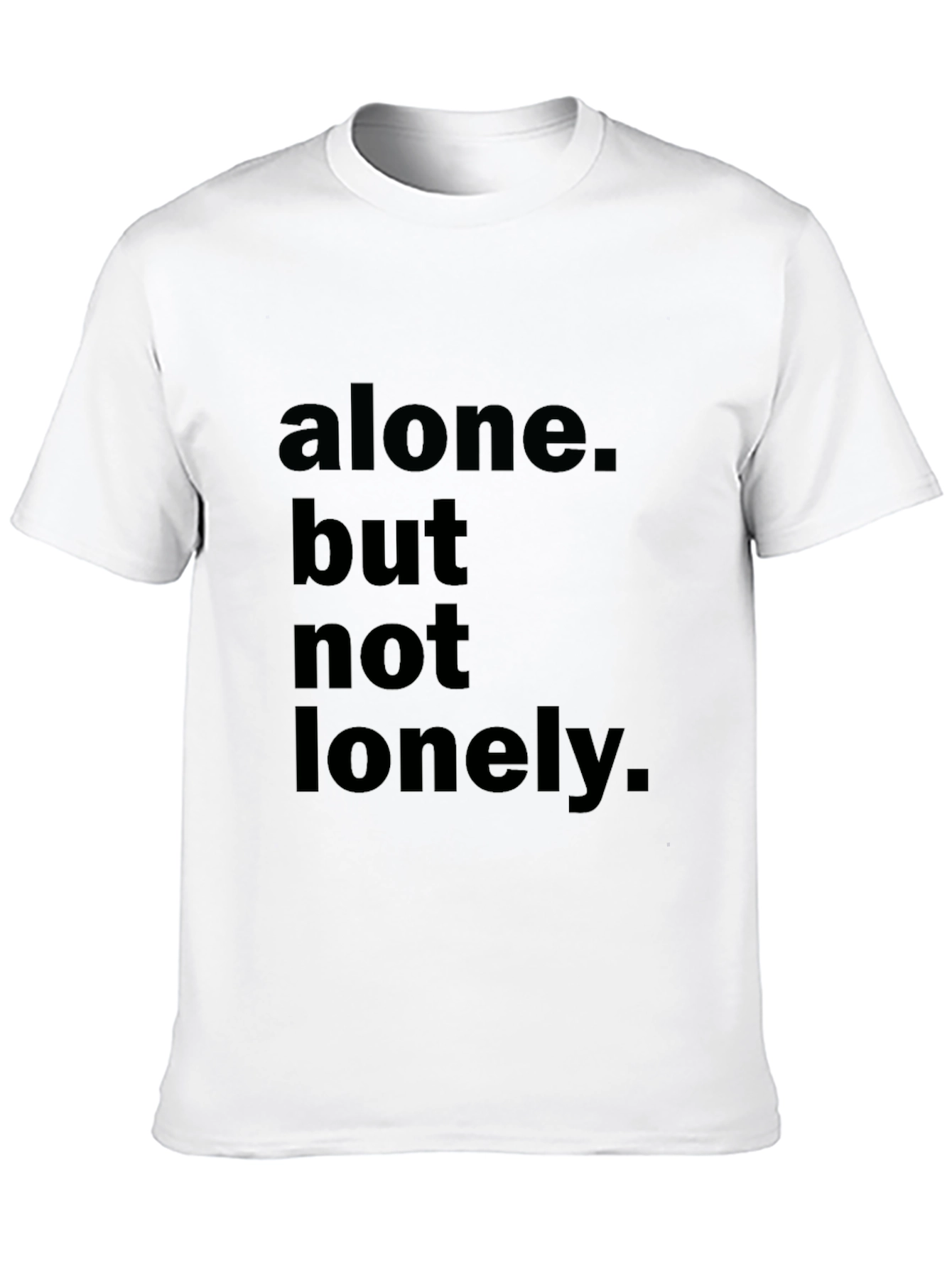 Alone But Not Lonely Black Graphic Tee