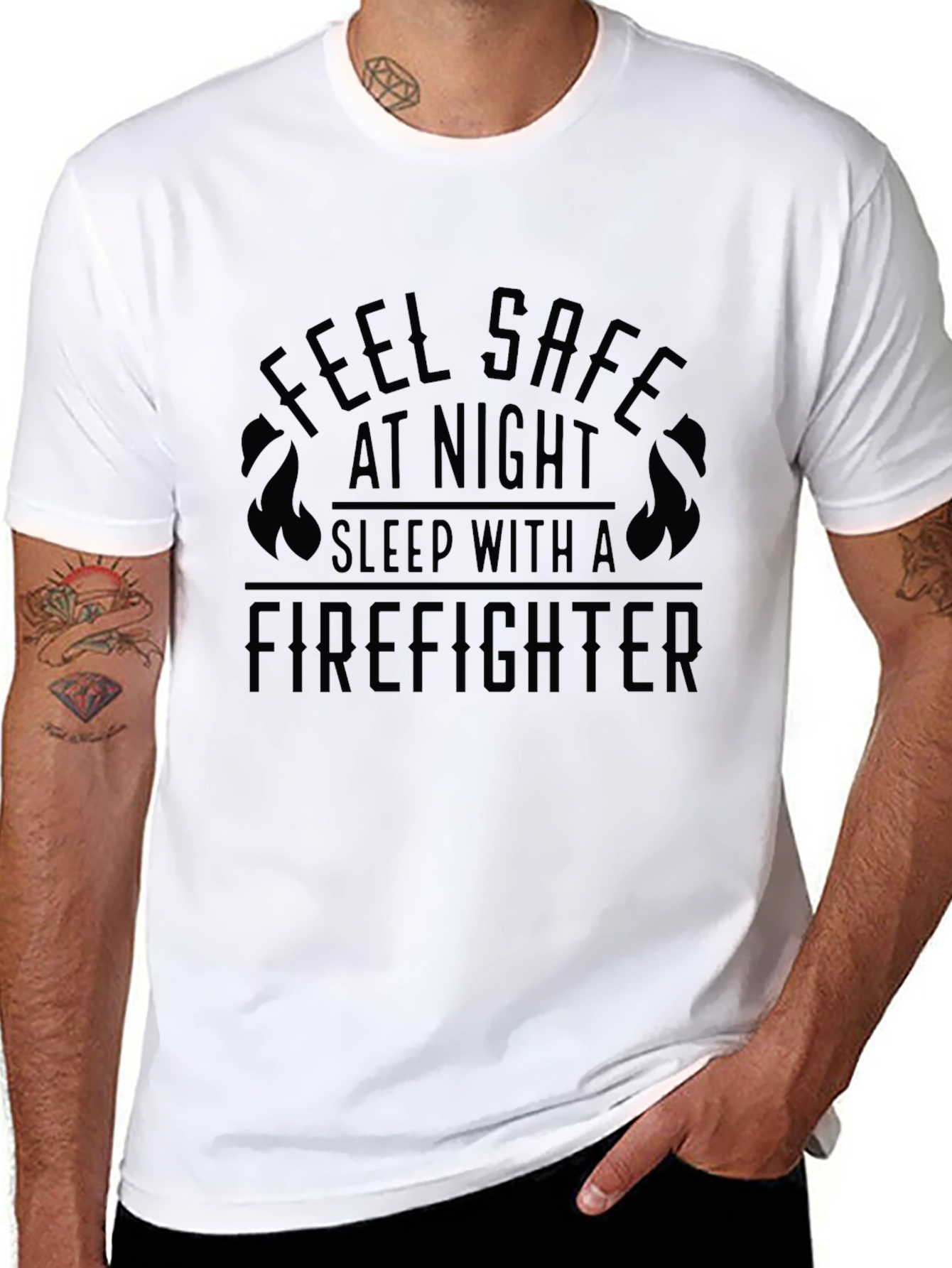 Feel Safe Firefighter Graphic Tee
