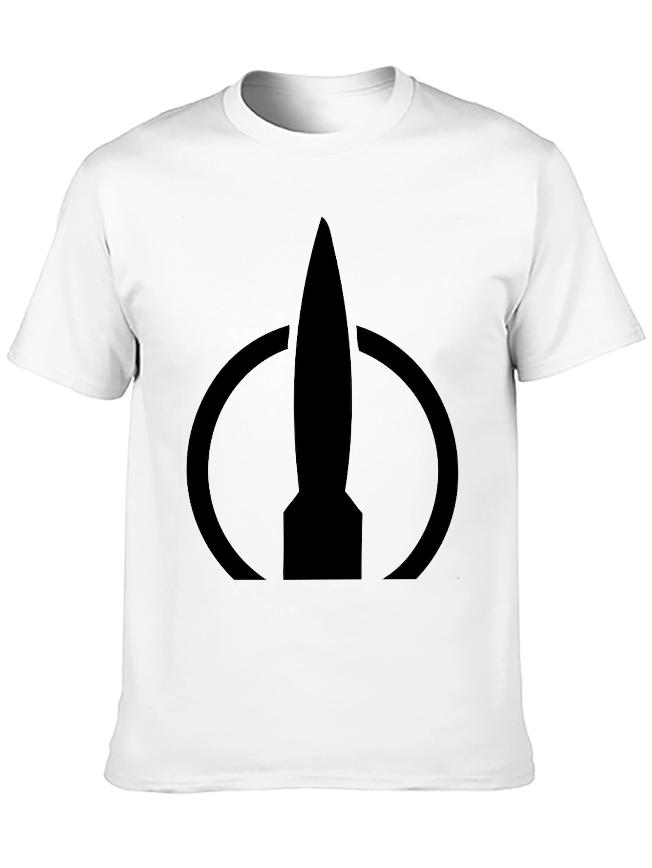Rocket Logo Black T-Shirt - Modern Design