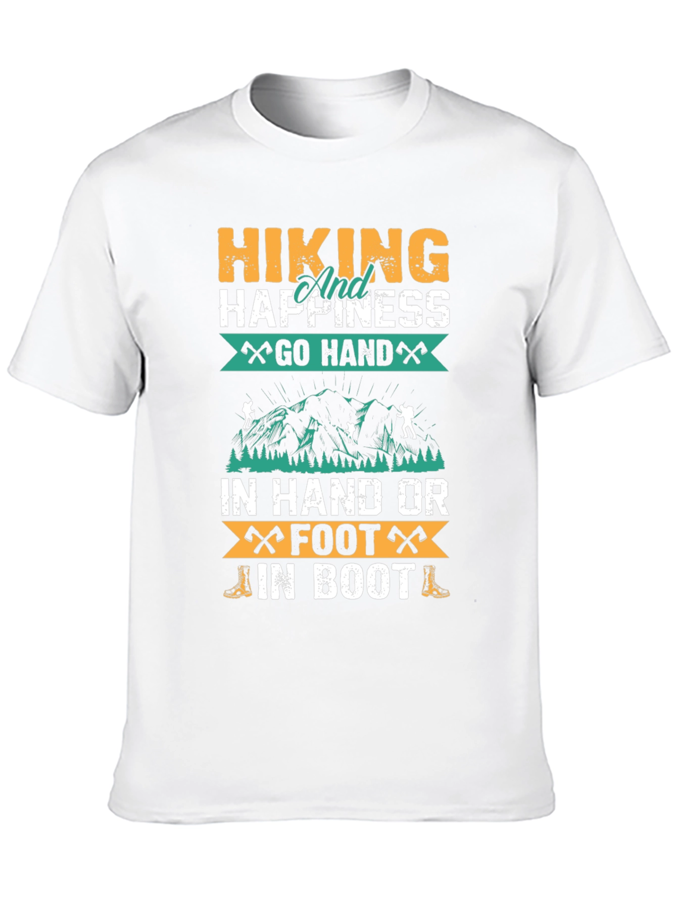 Hiking Happiness Black Graphic T-Shirt
