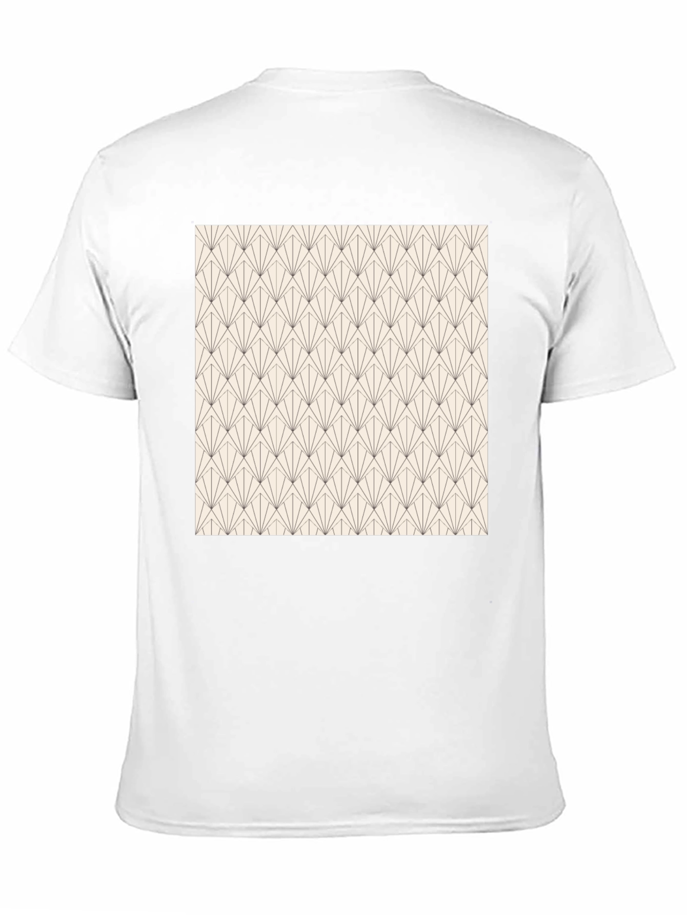 Geometric Art Deco Style Black T-Shirt
