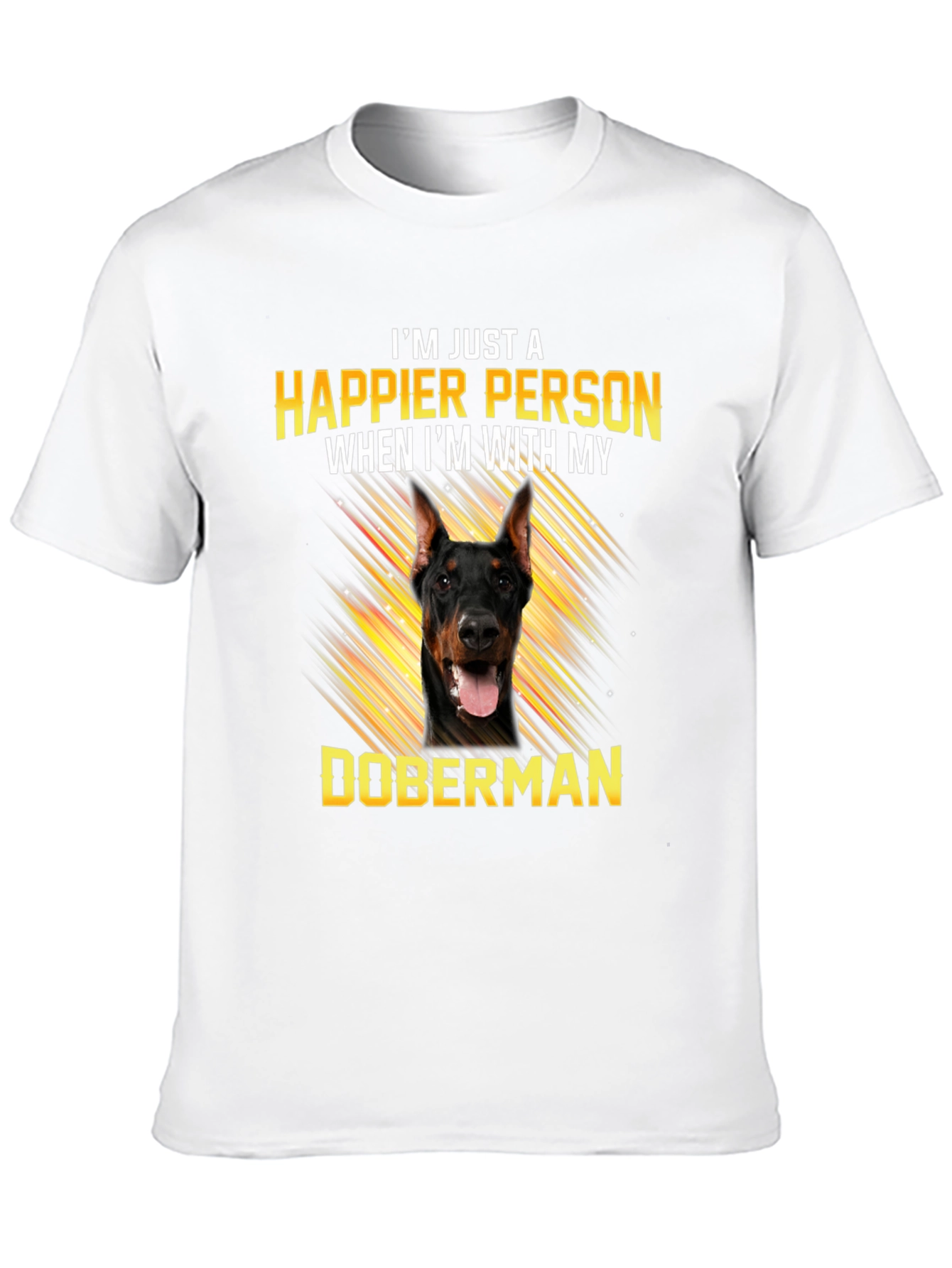 Happier Person Doberman T-Shirt