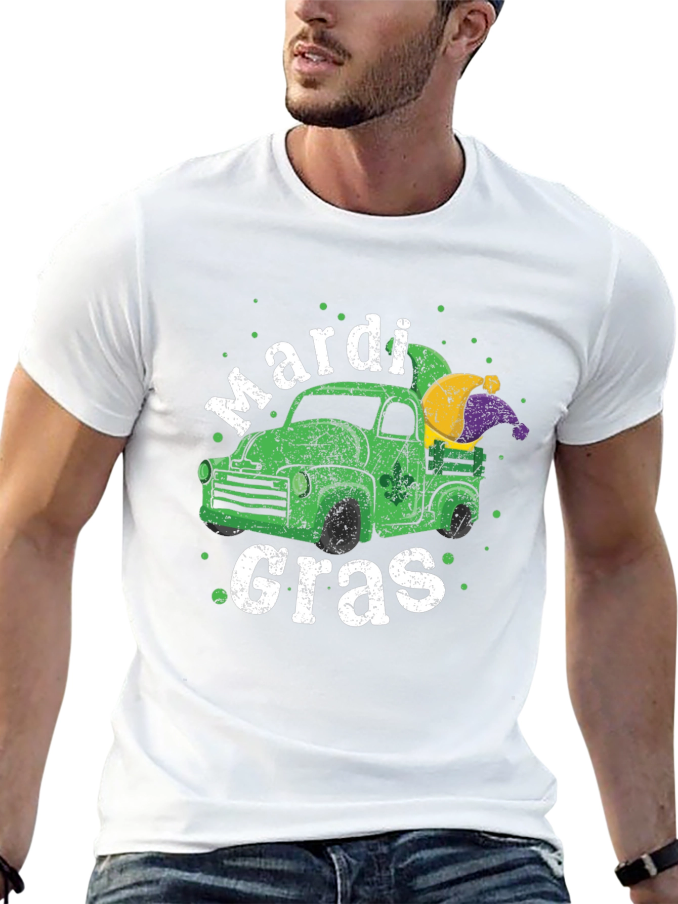 Mardi Gras Truck T-Shirt - Festive Design