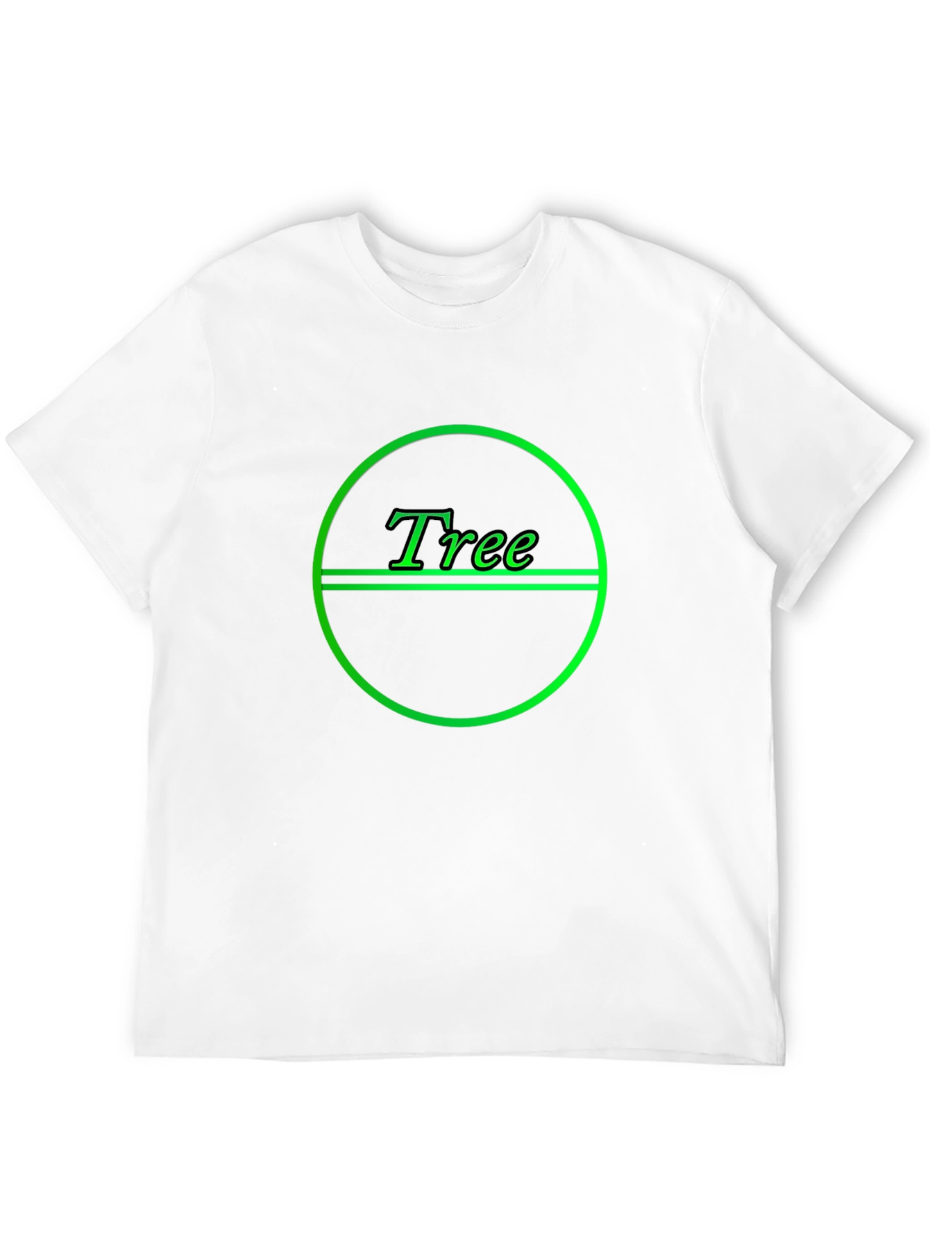 Green Tree Graphic T-Shirt - Black Casual Tee